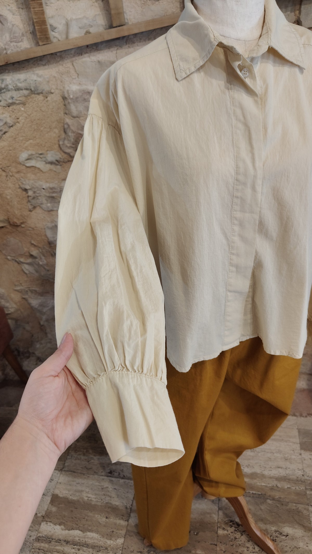 Camicia basic (panna)