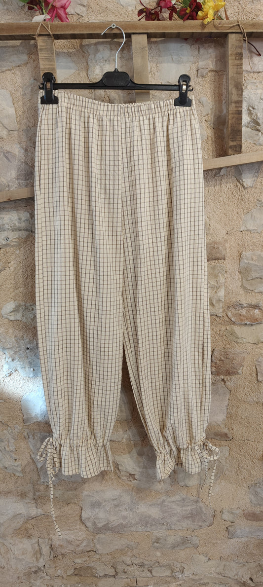 Pantaloni fiocchetti (panna)