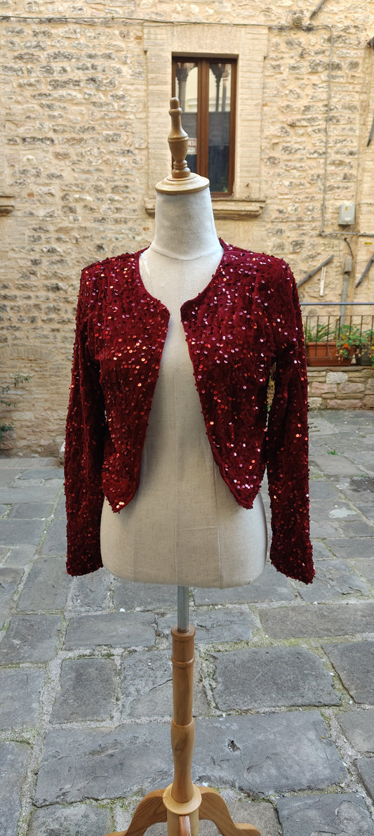 Bolero paillettes rosse