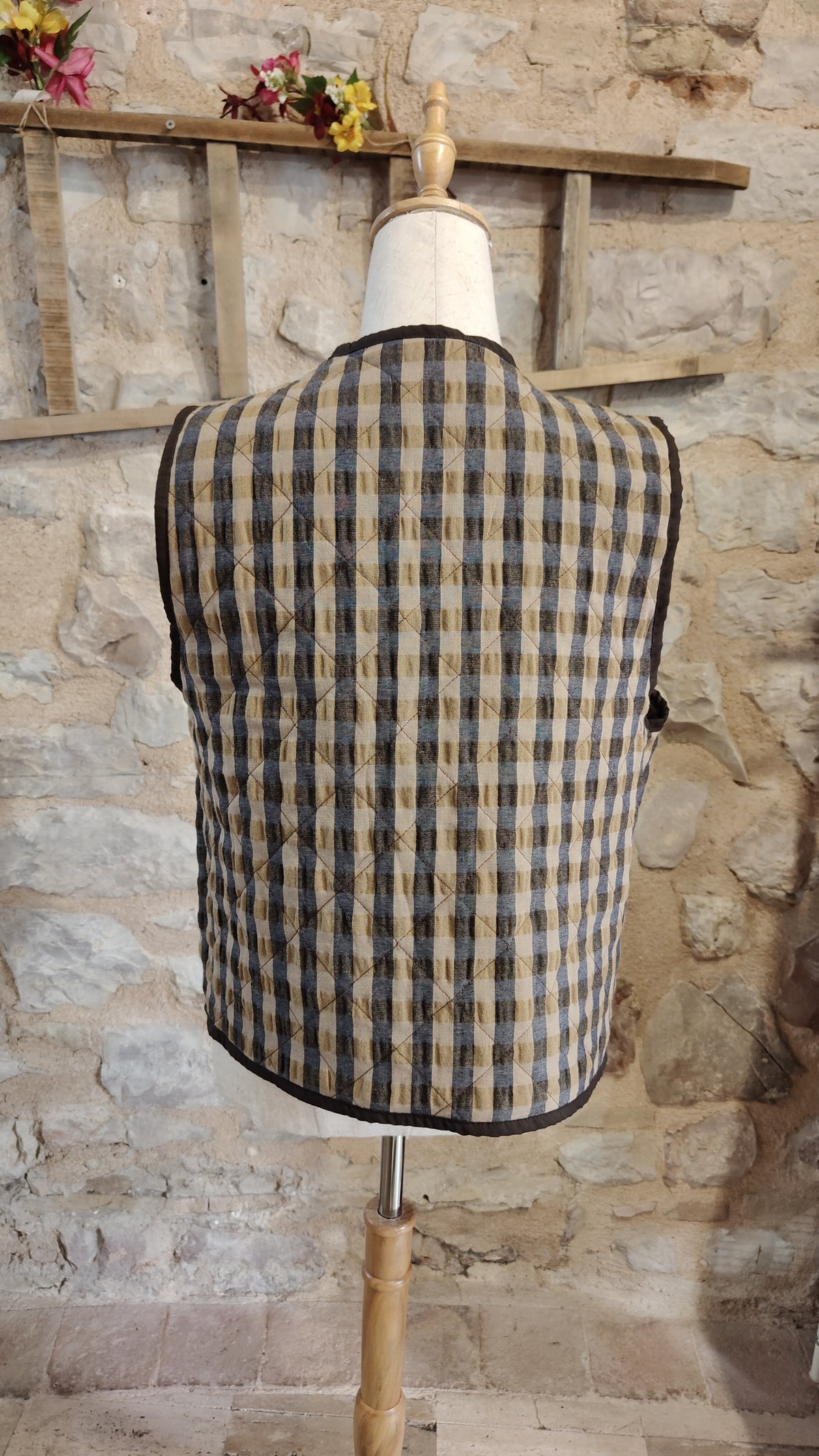 Gilet scacchetti (mattone)