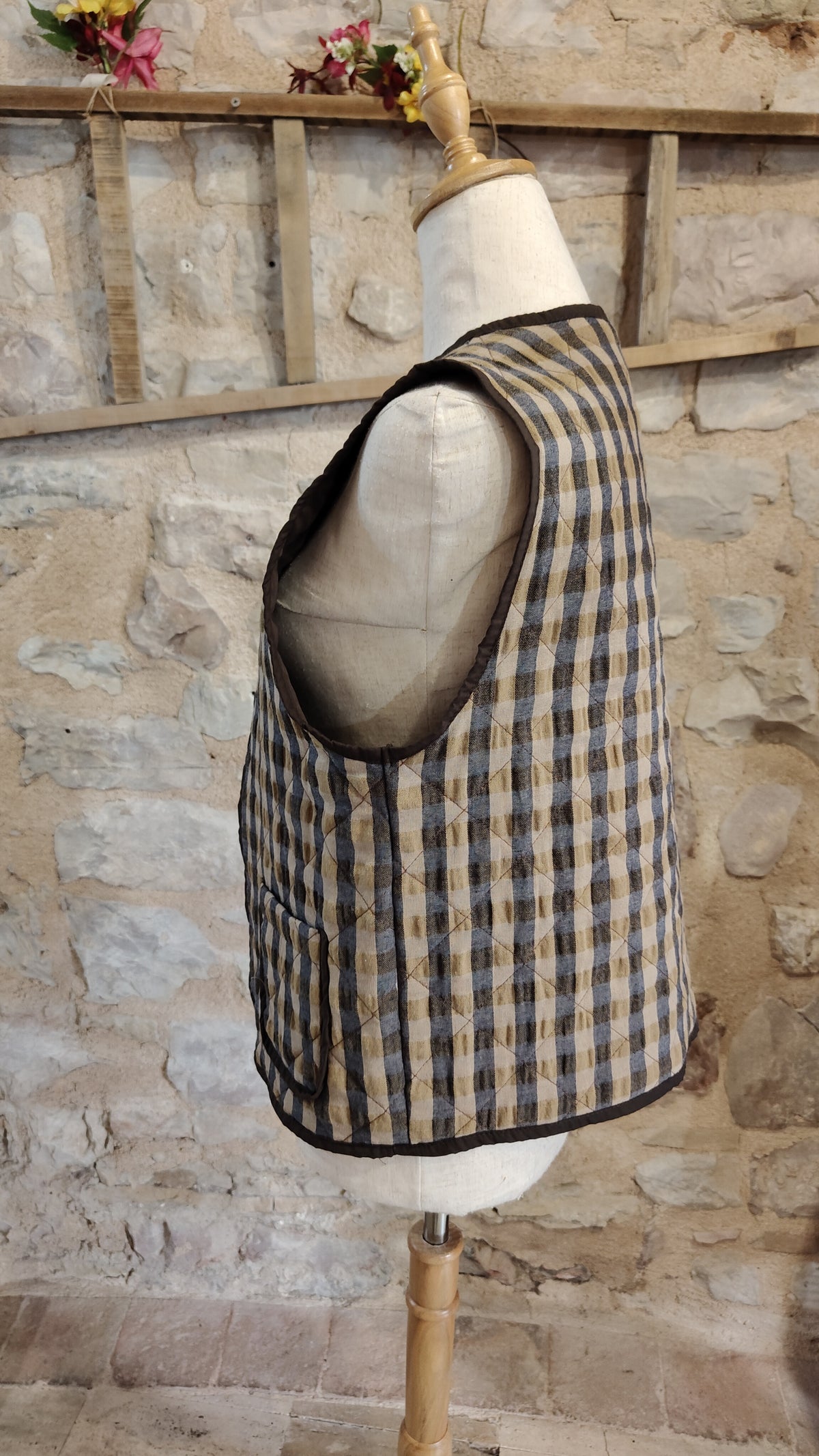 Gilet scacchetti (mattone)