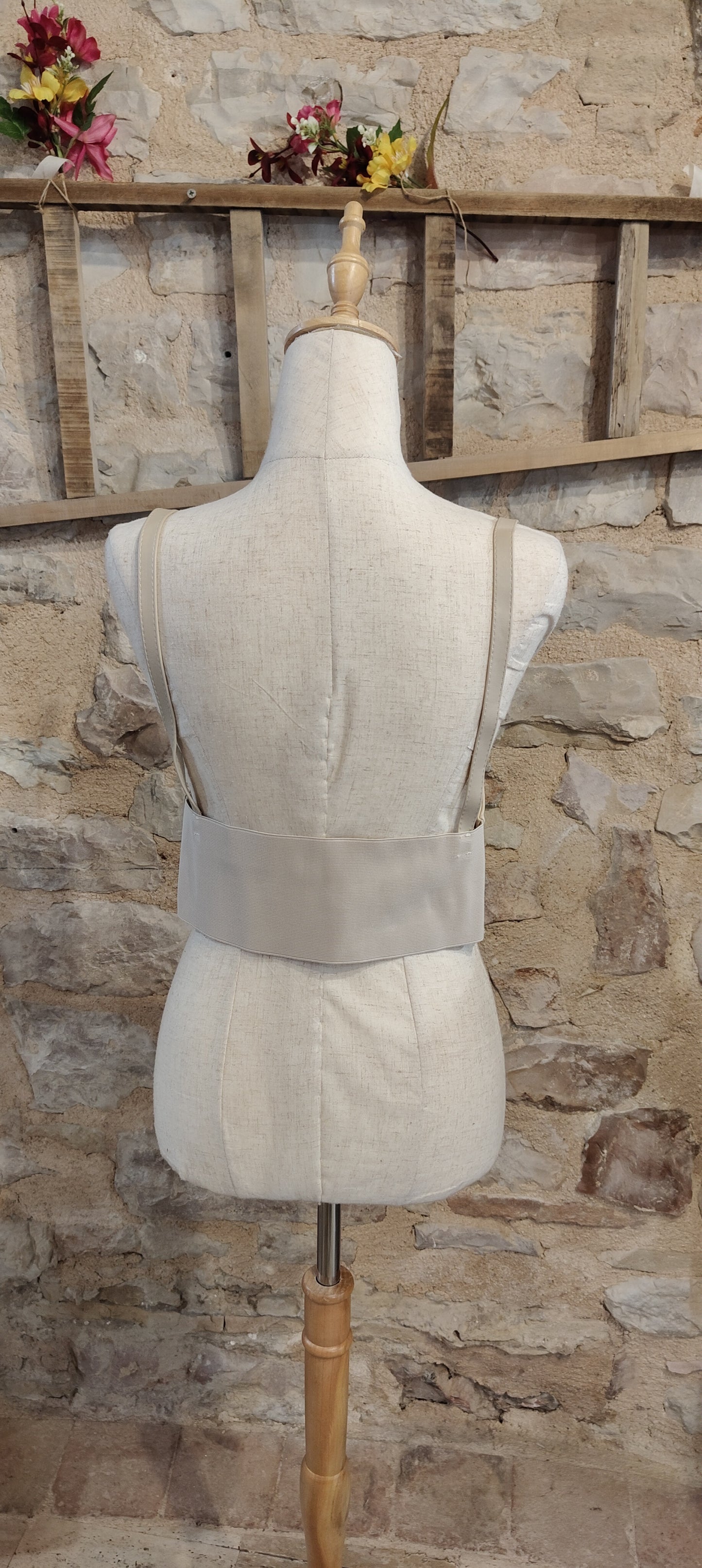 Cintura corsetto panna
