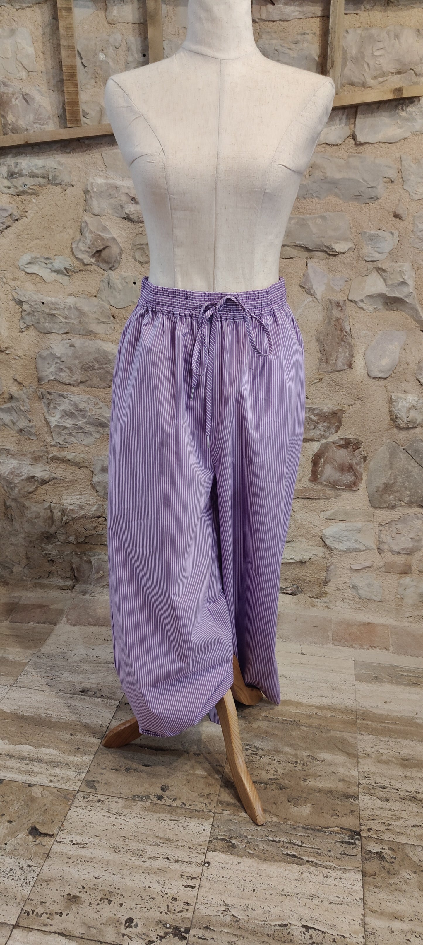 Pantaloni righette (viola)