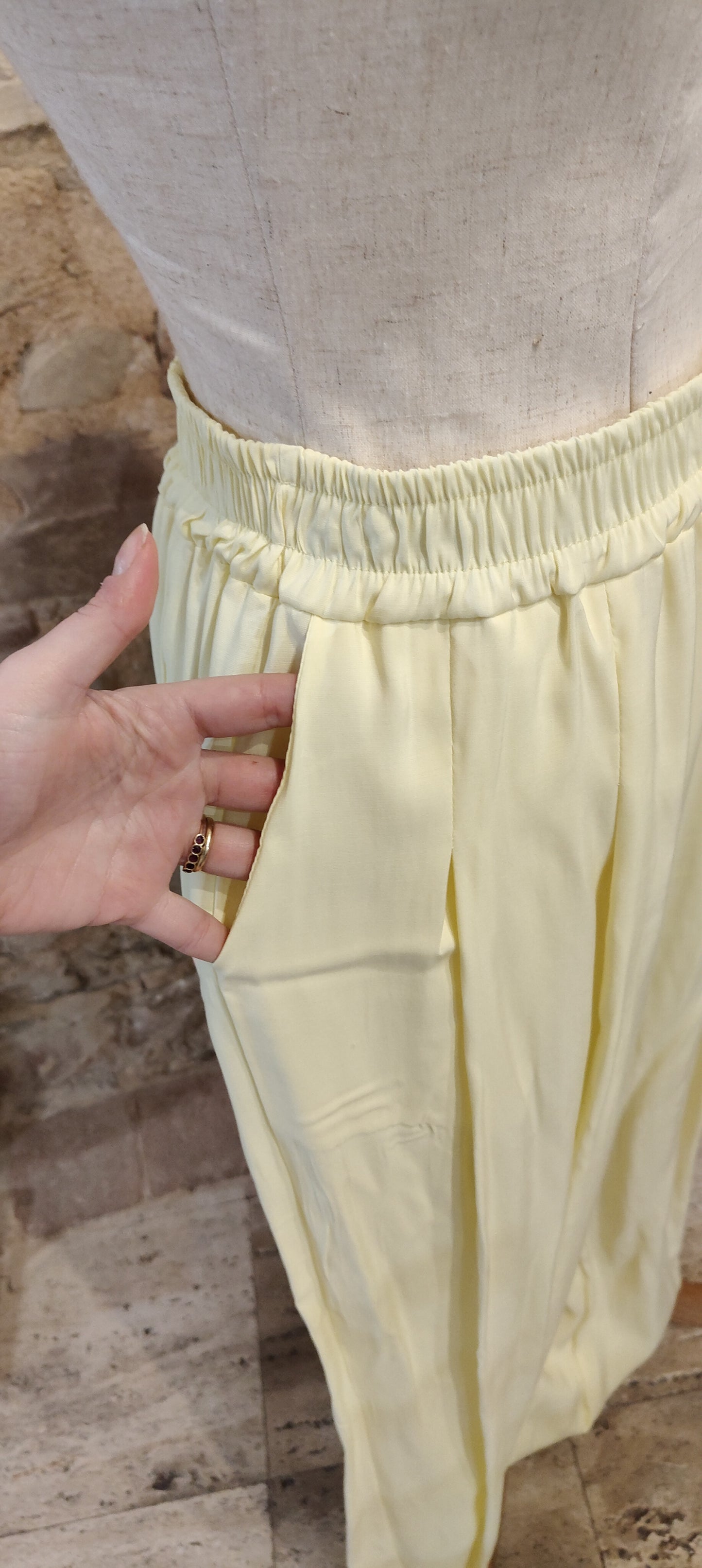 Pantalone manopesca limone