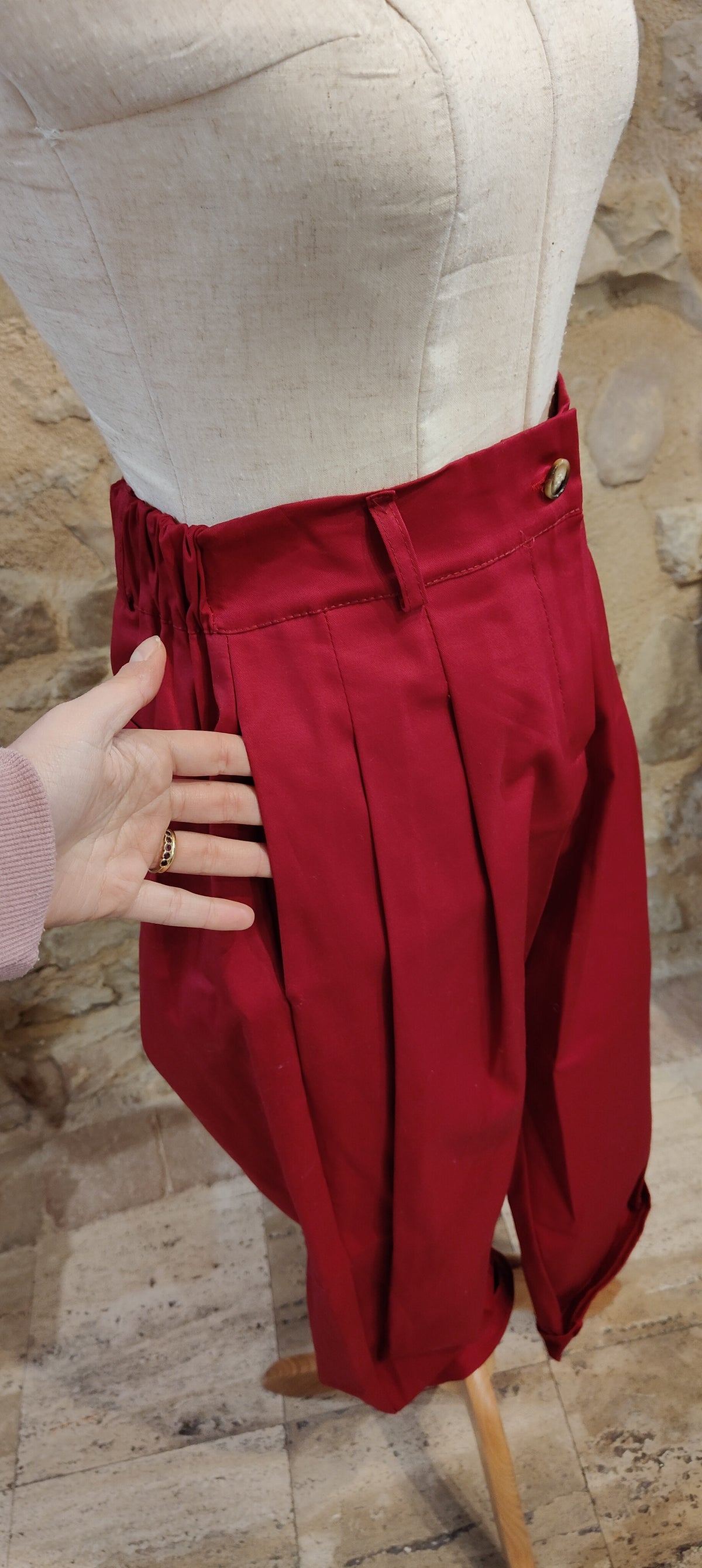 Pantalone balloon rosso intenso