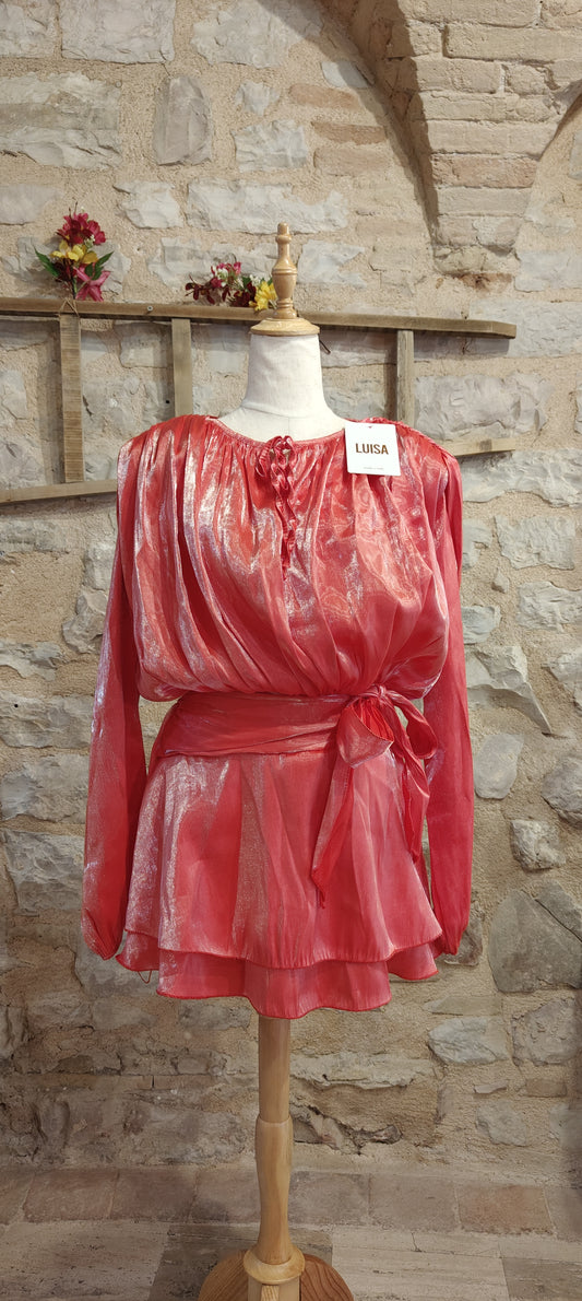 Miniabito organza rosso