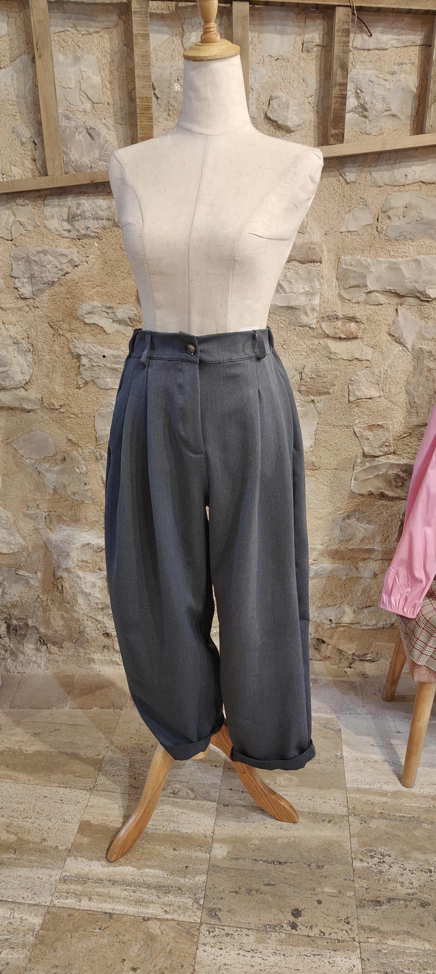 Pantaloni baloon grigi