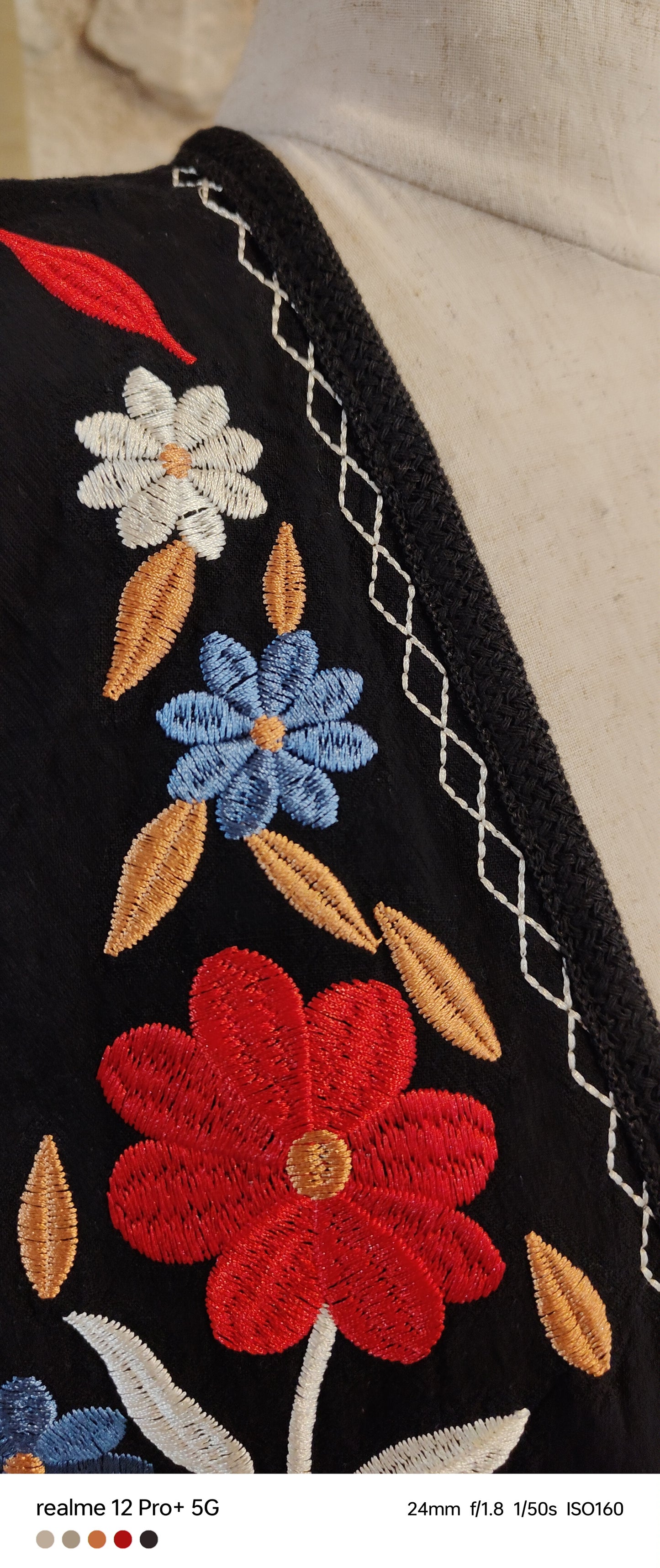 Gilet flower nero