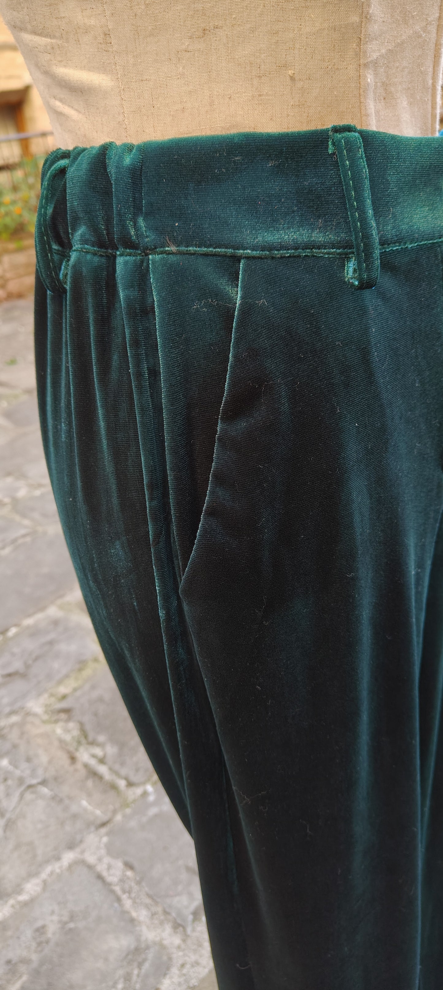 Pantaloni velluto verde