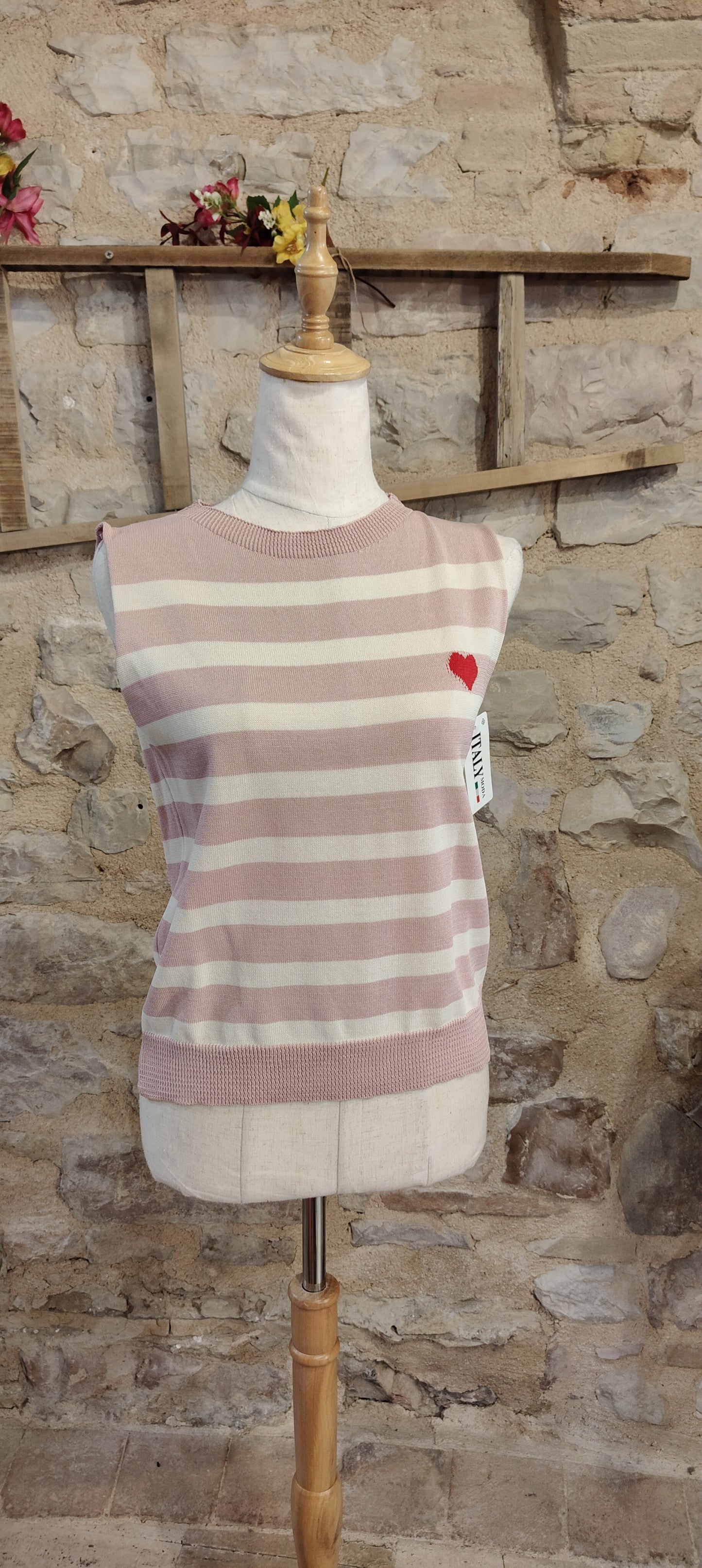 Canotta cuoricino (rosa)