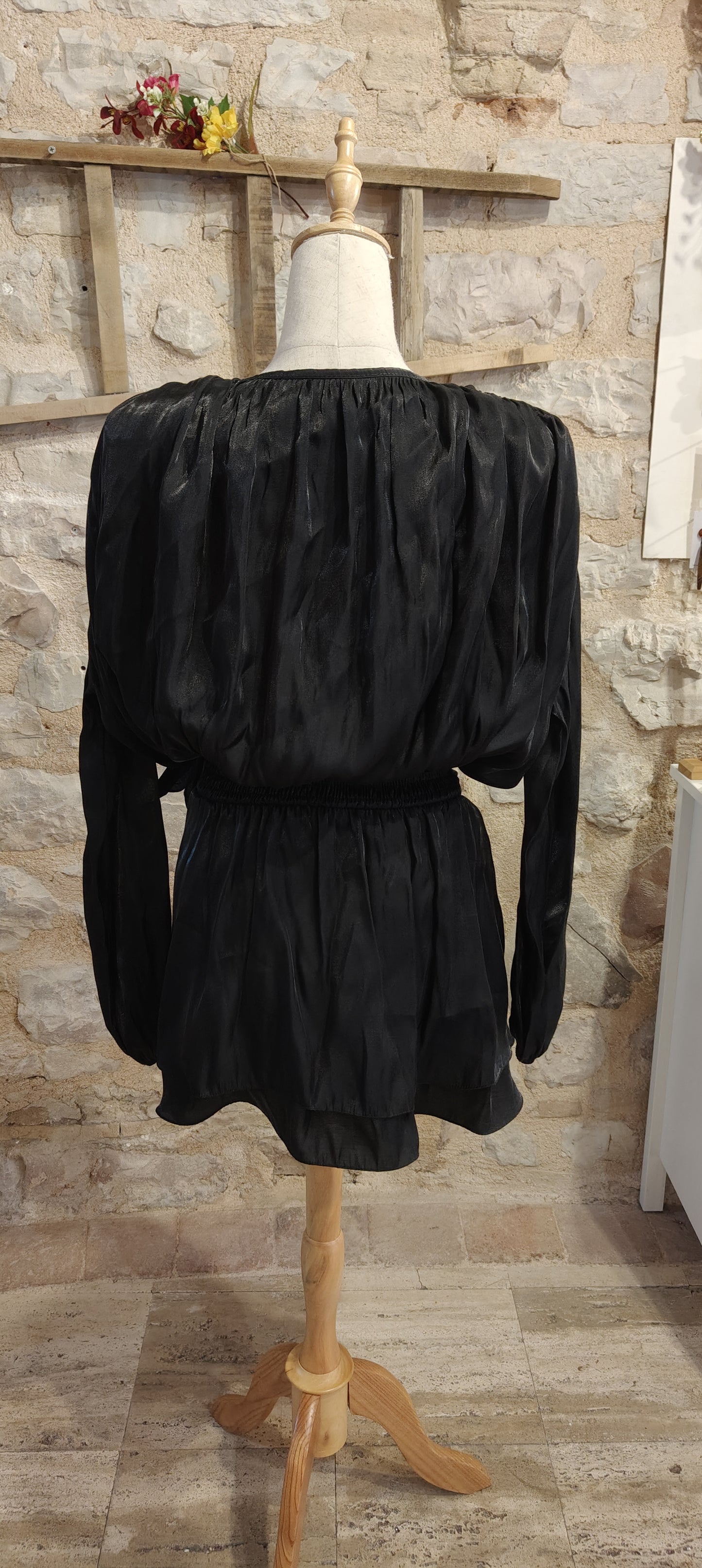Miniabito organza nero