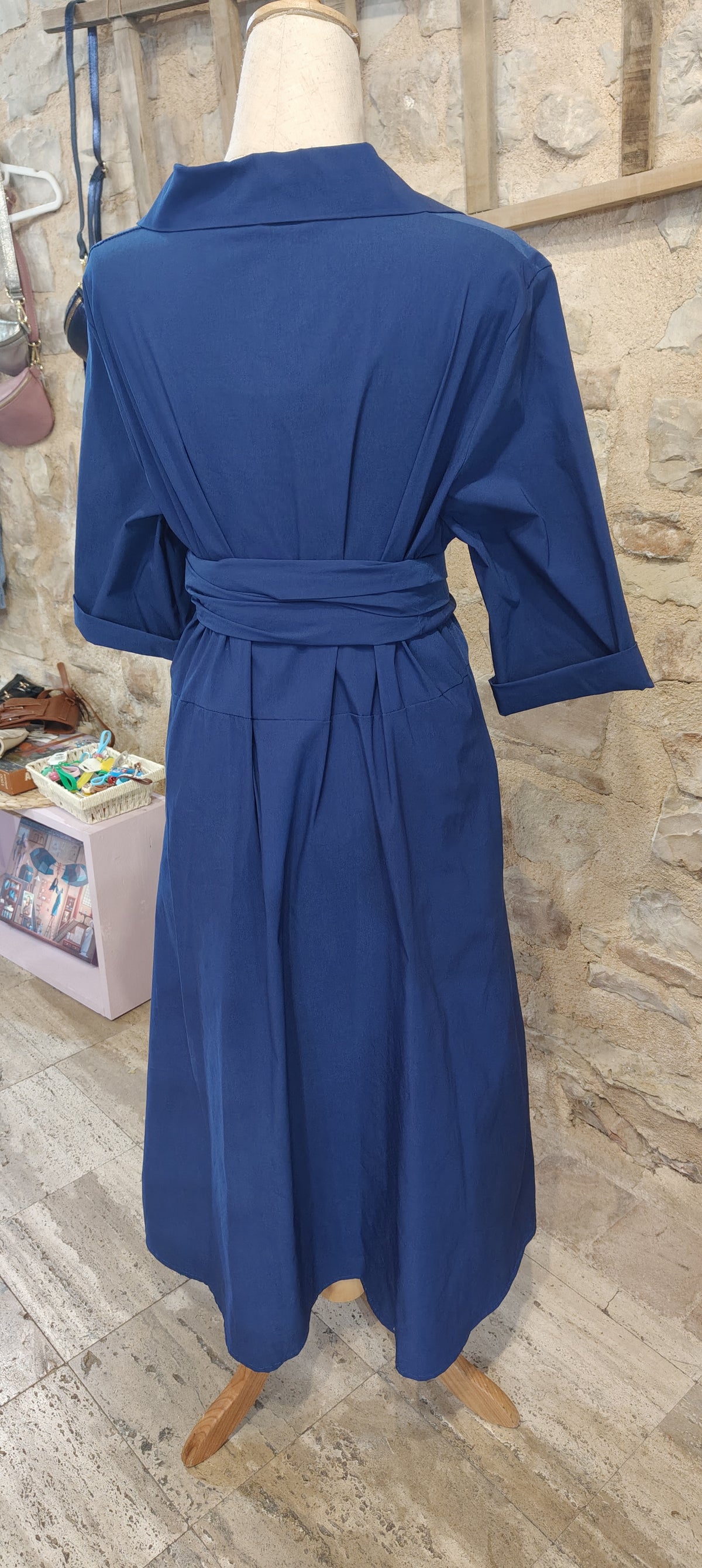 Vestito fiocco blu