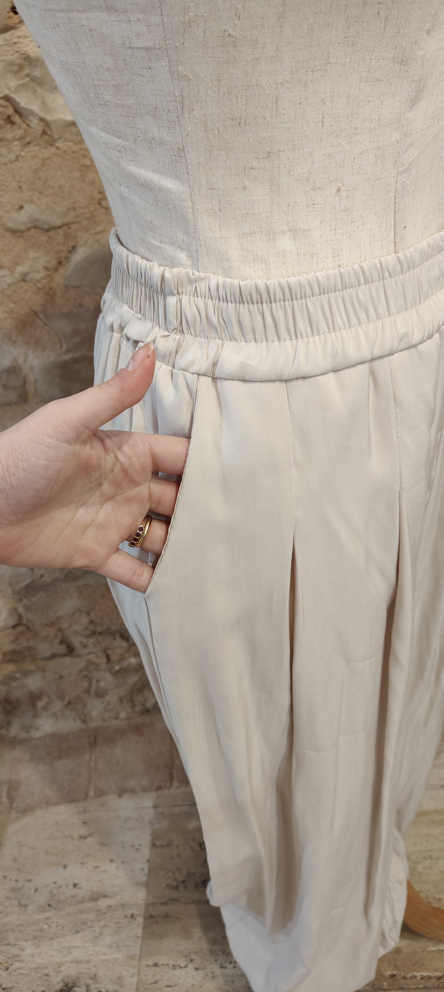 Pantalone manopesca bianco