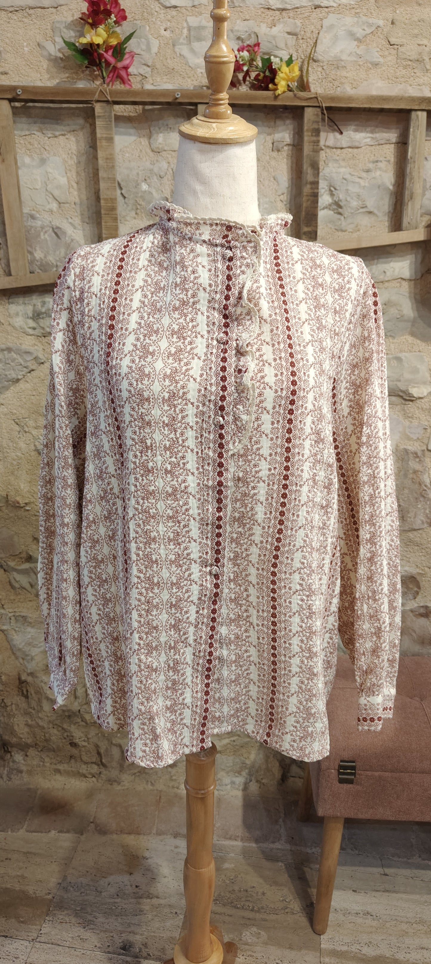 Camicetta ghirigori rossa