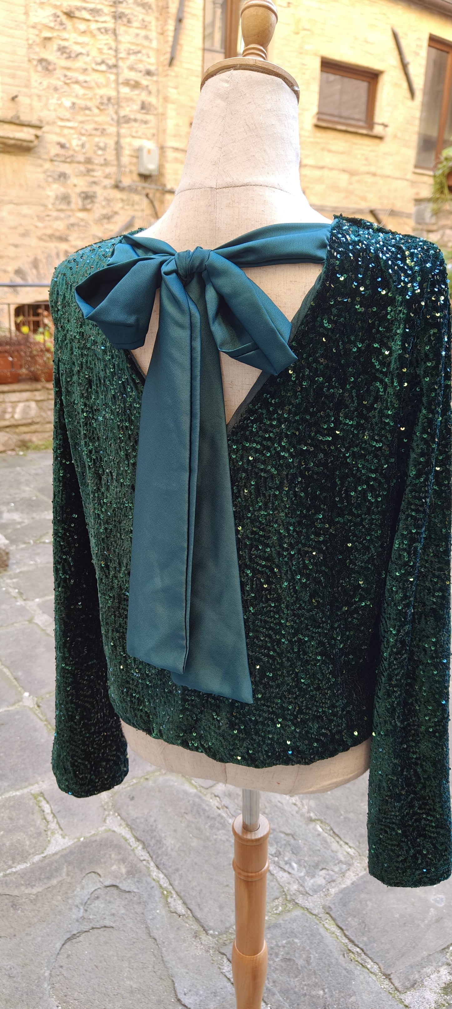 Maglia velluto verde