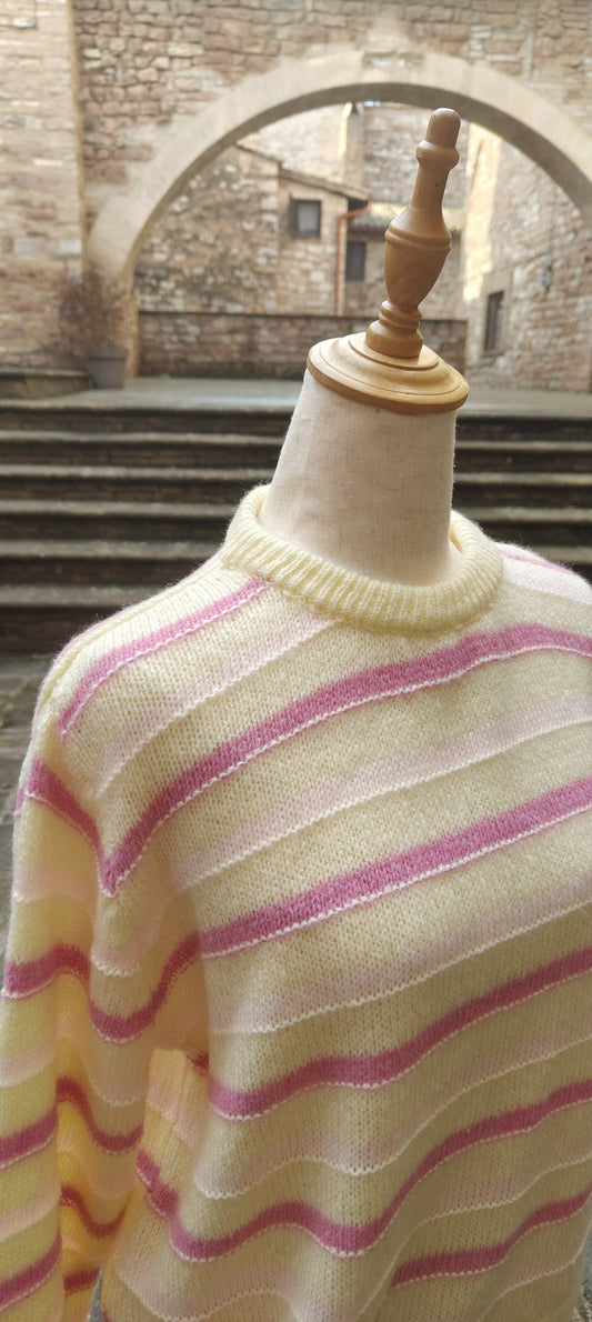 Maglione a righe giallo