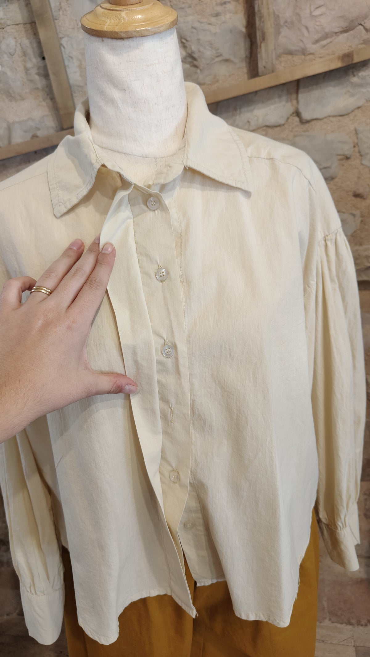 Camicia basic (panna)