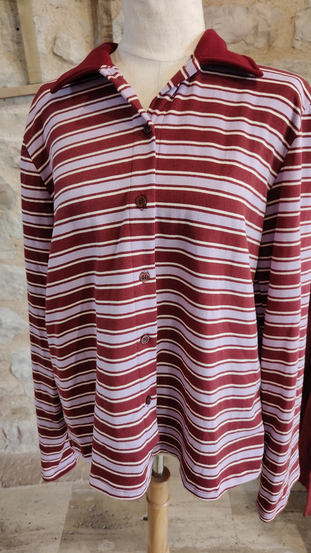 Maglia bottoni (bordeaux)