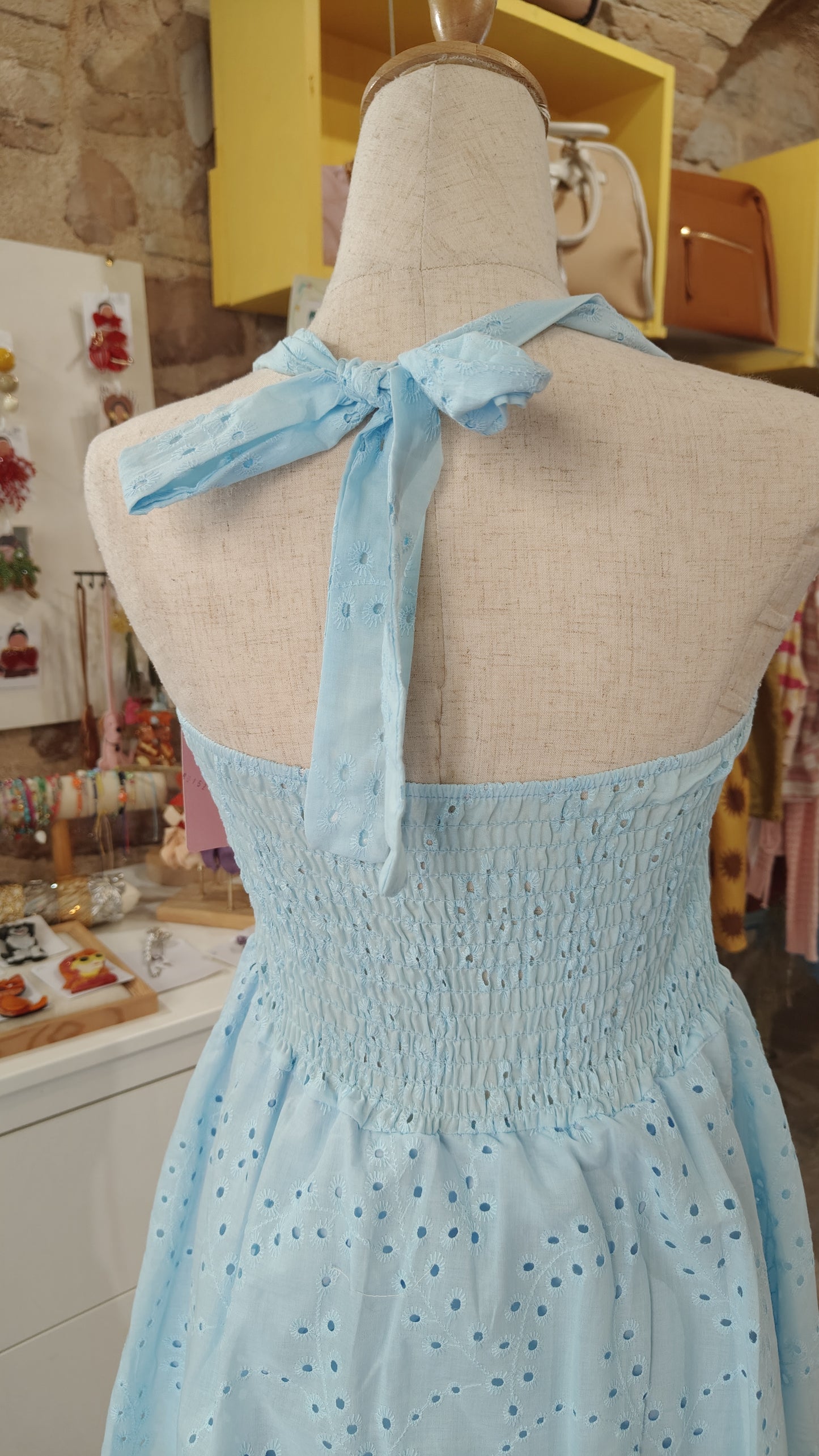 Abito bustier azzurro