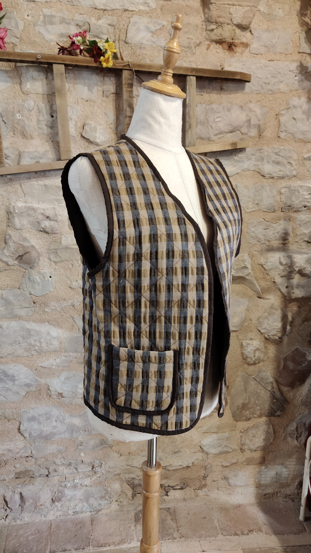 Gilet scacchetti (mattone)