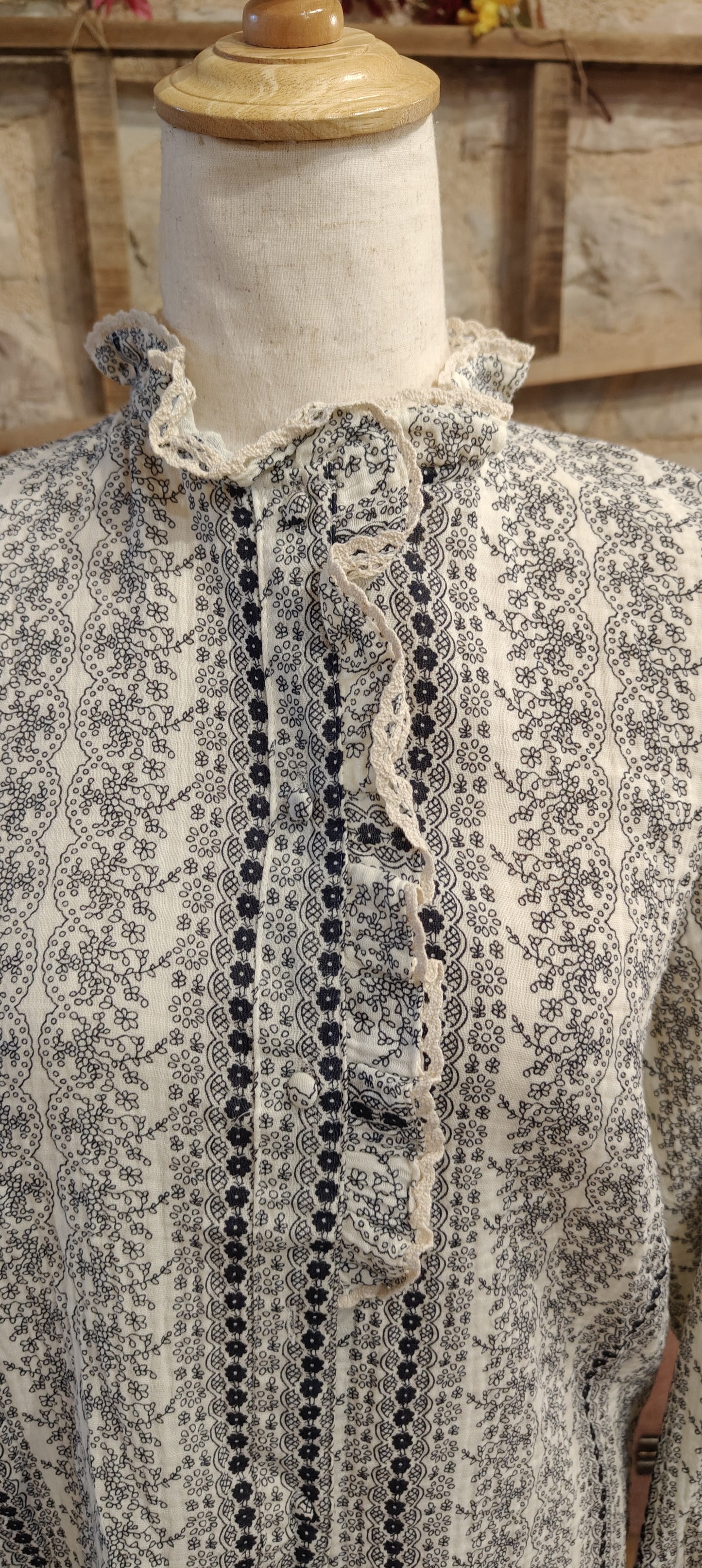 Camicetta ghirigori blu