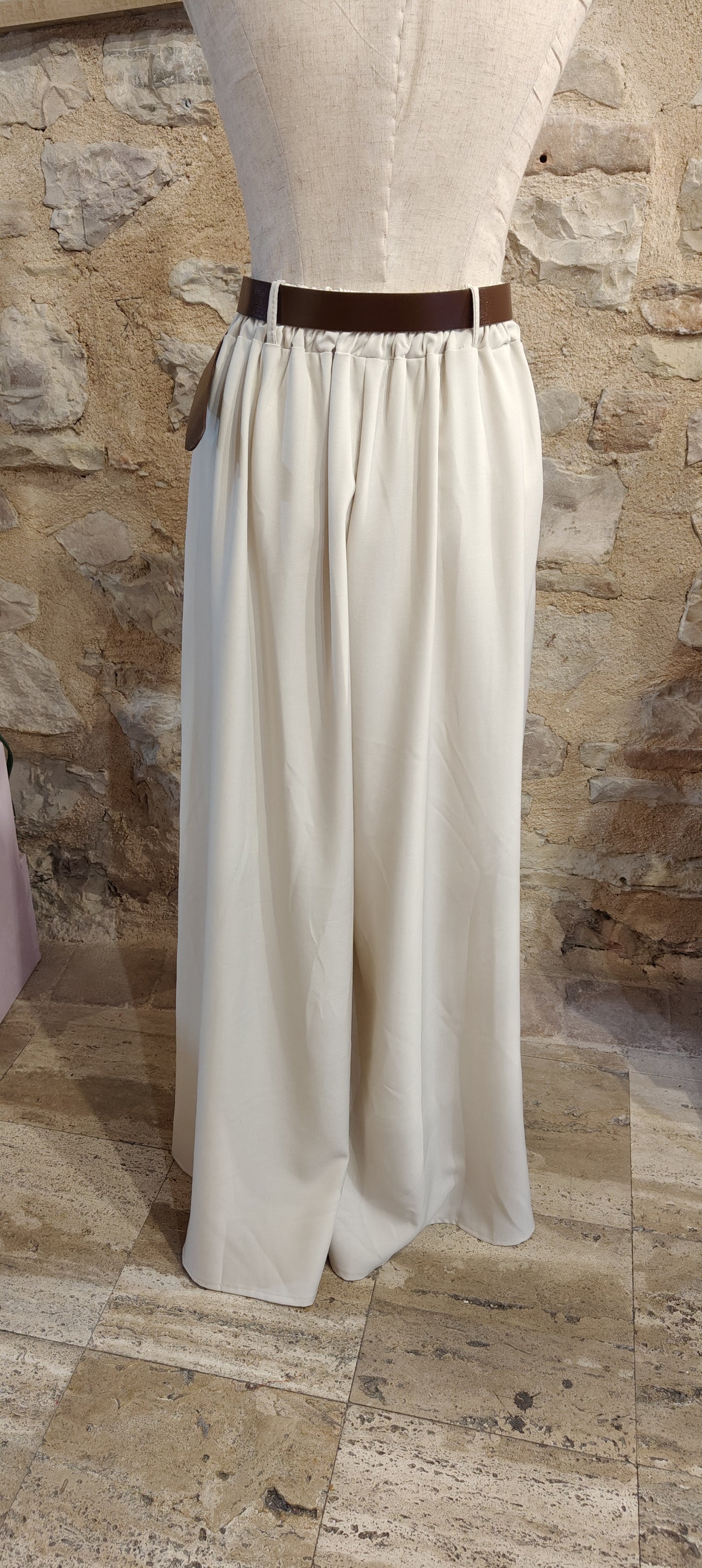 Panta palazzo beige