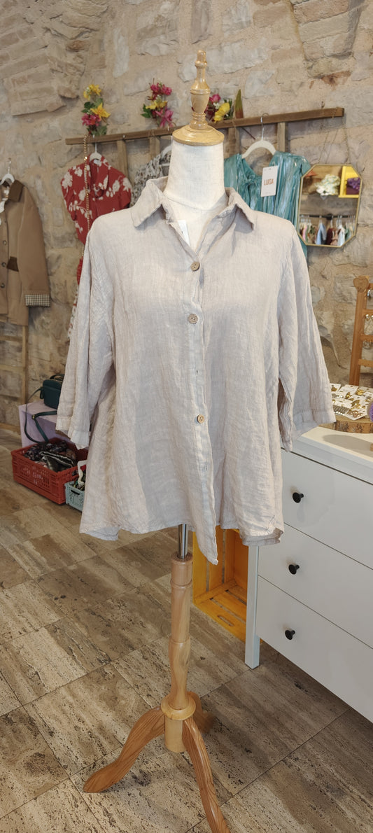 Camicia 3/4 bianca
