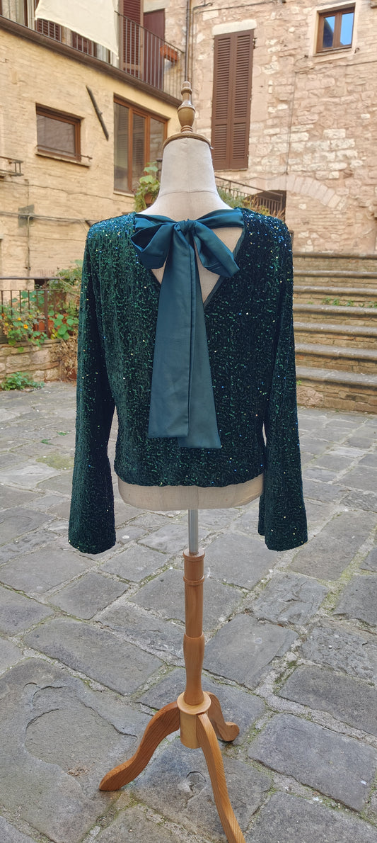 Maglia velluto verde