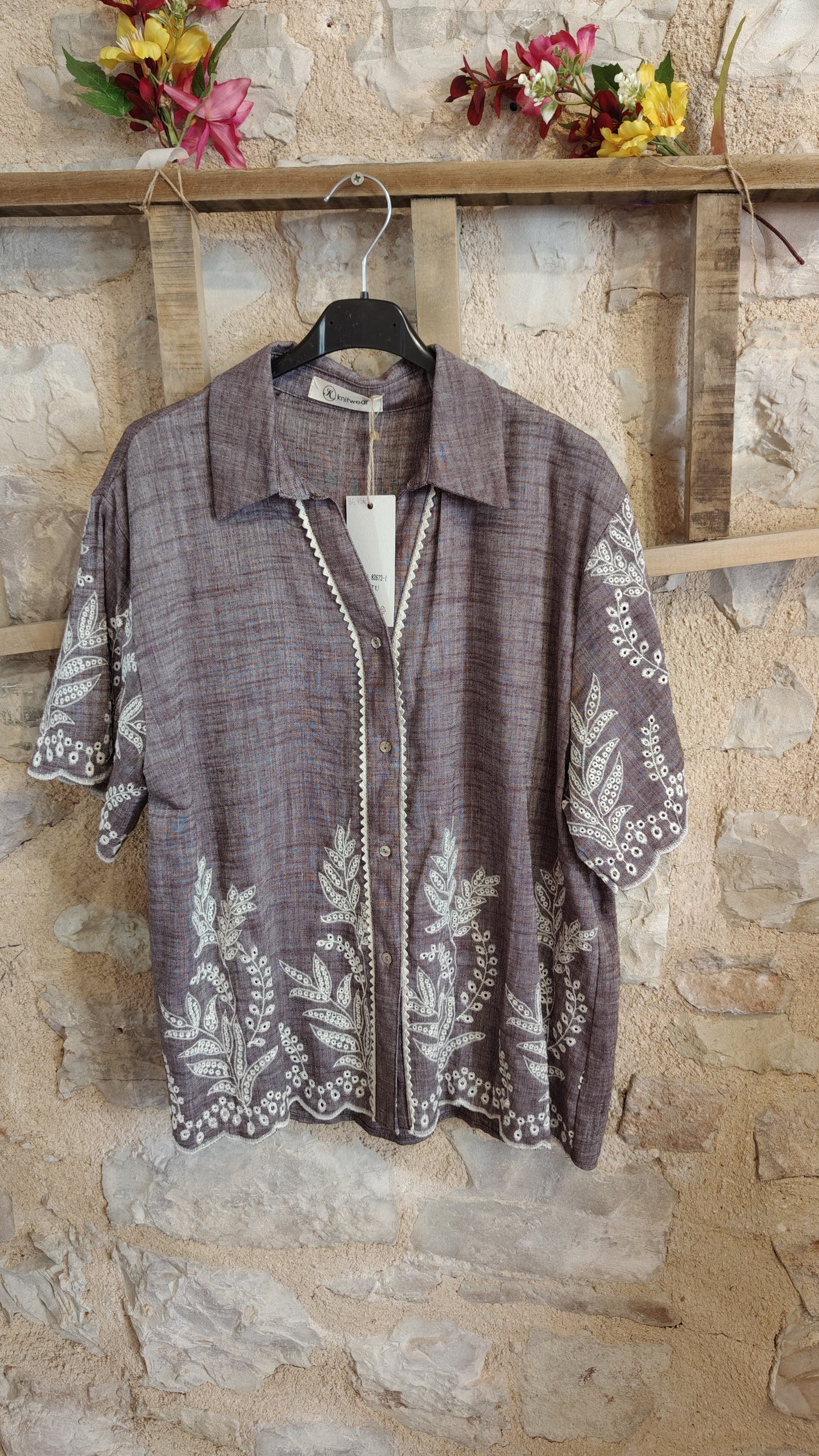 Camicia ricametti moro