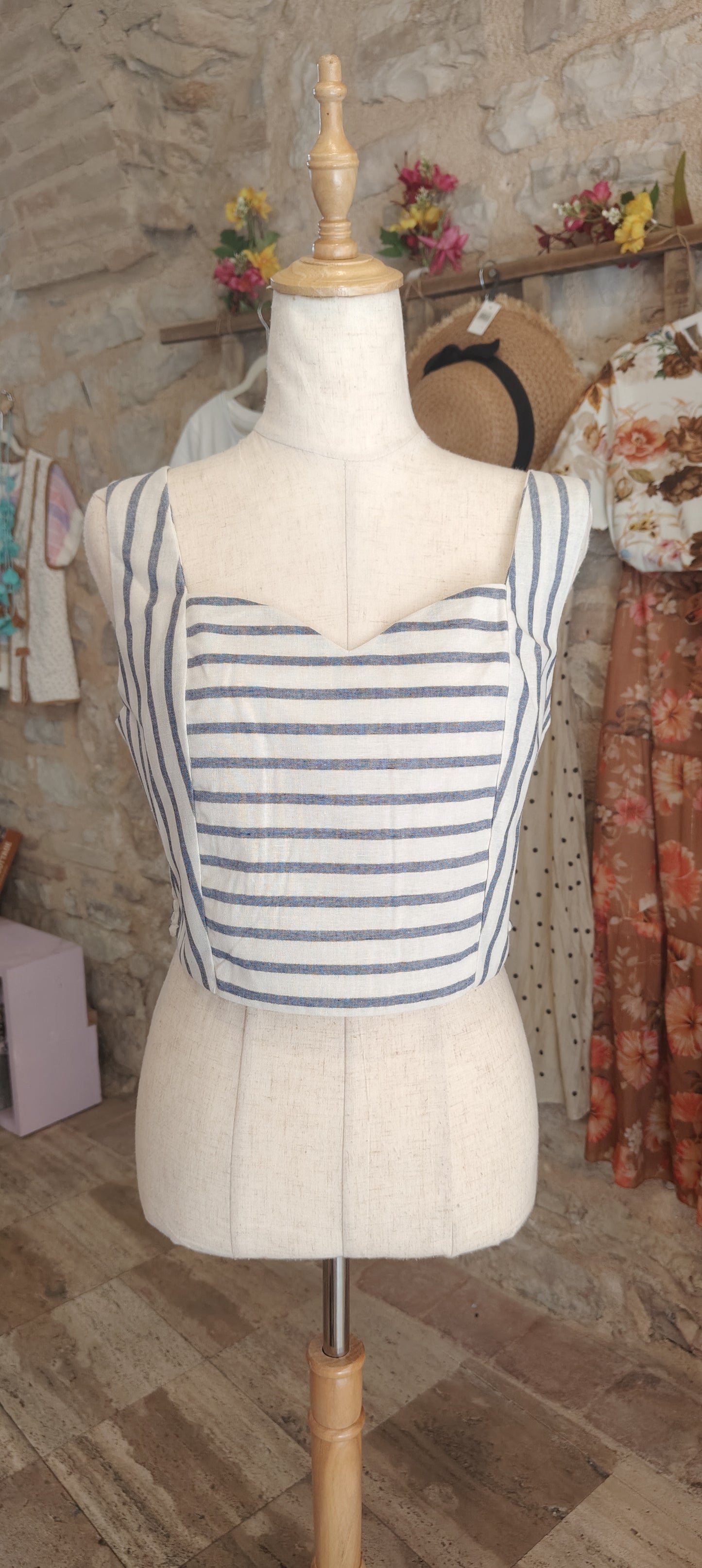 Top cuore (azzurro)