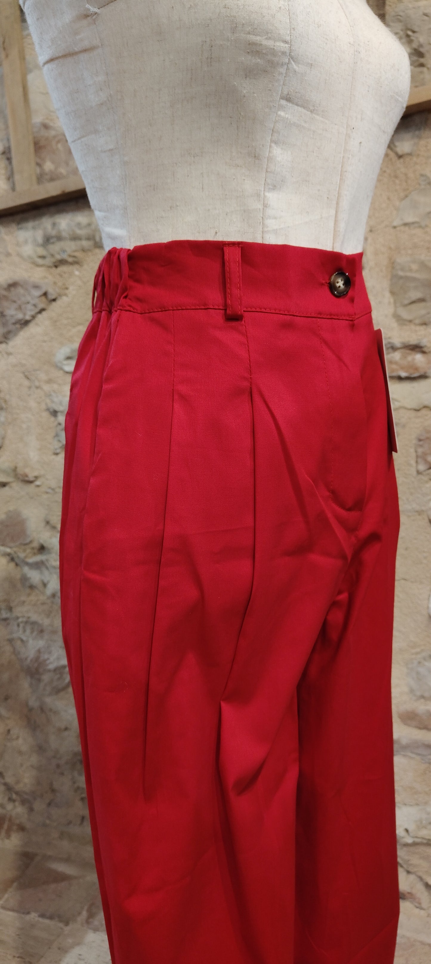Pantalone balloon rosso ciliegia