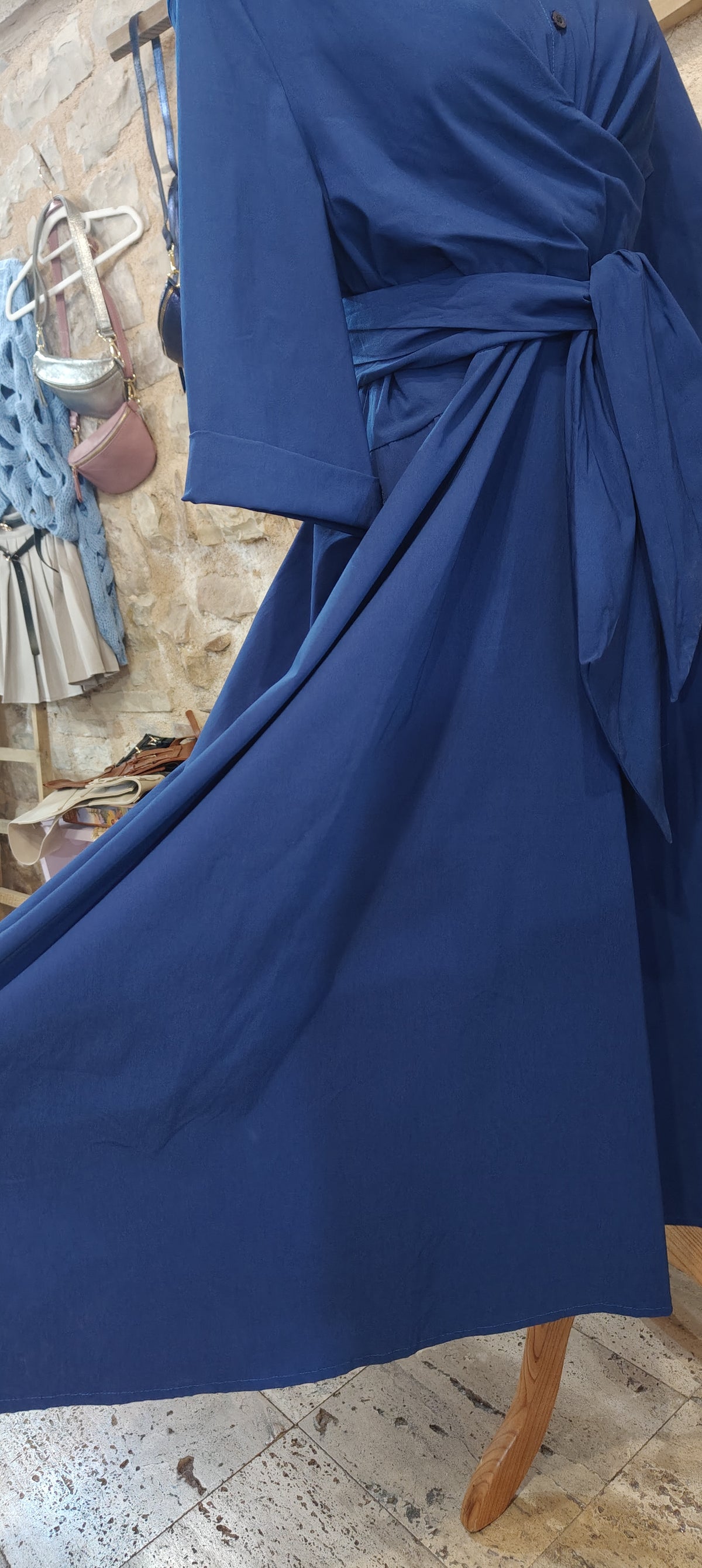 Vestito fiocco blu