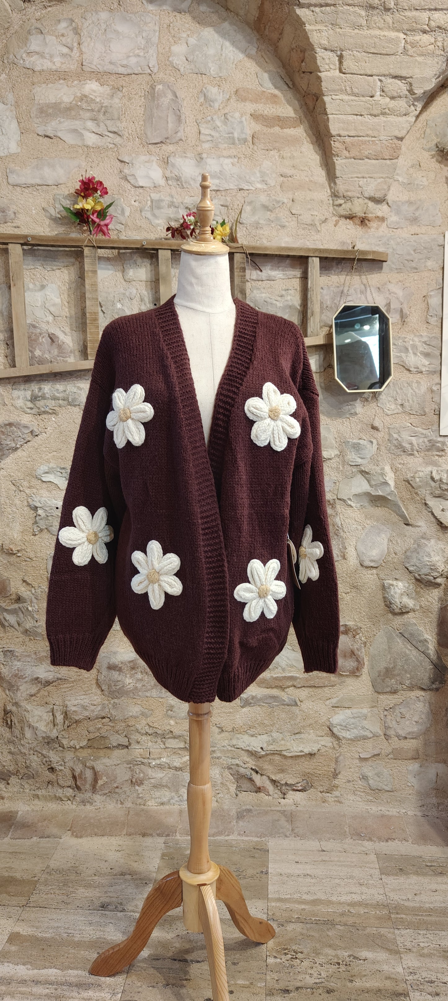 Cardigan fiorito