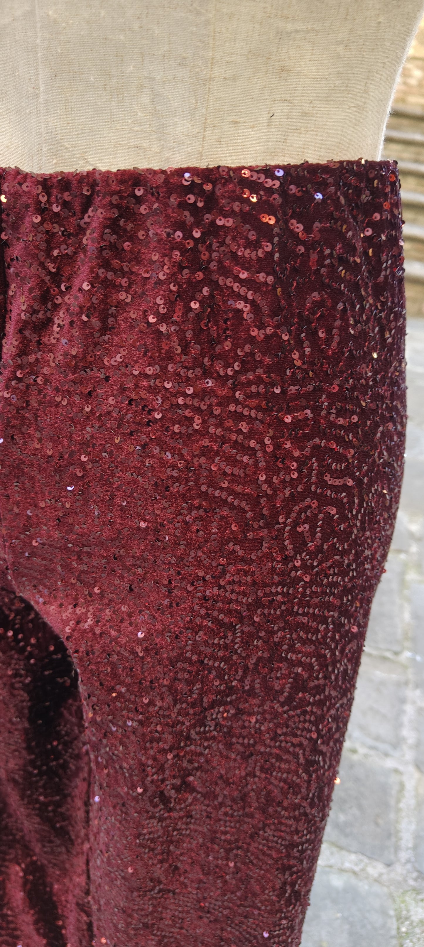 Pantaloni pailettosi rossi