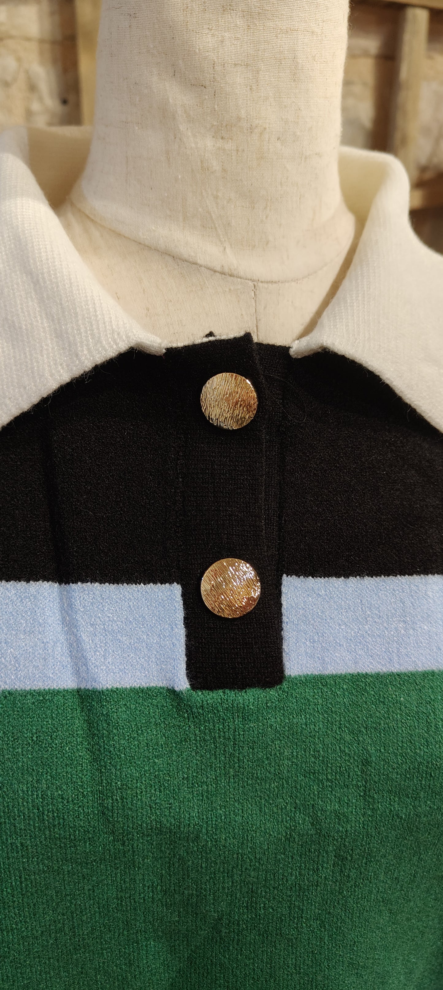 Maglioncino a righe verde