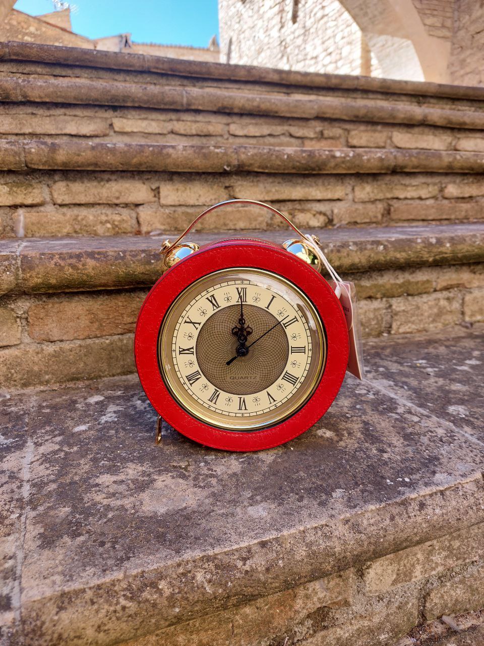 Borsa orologio rossa