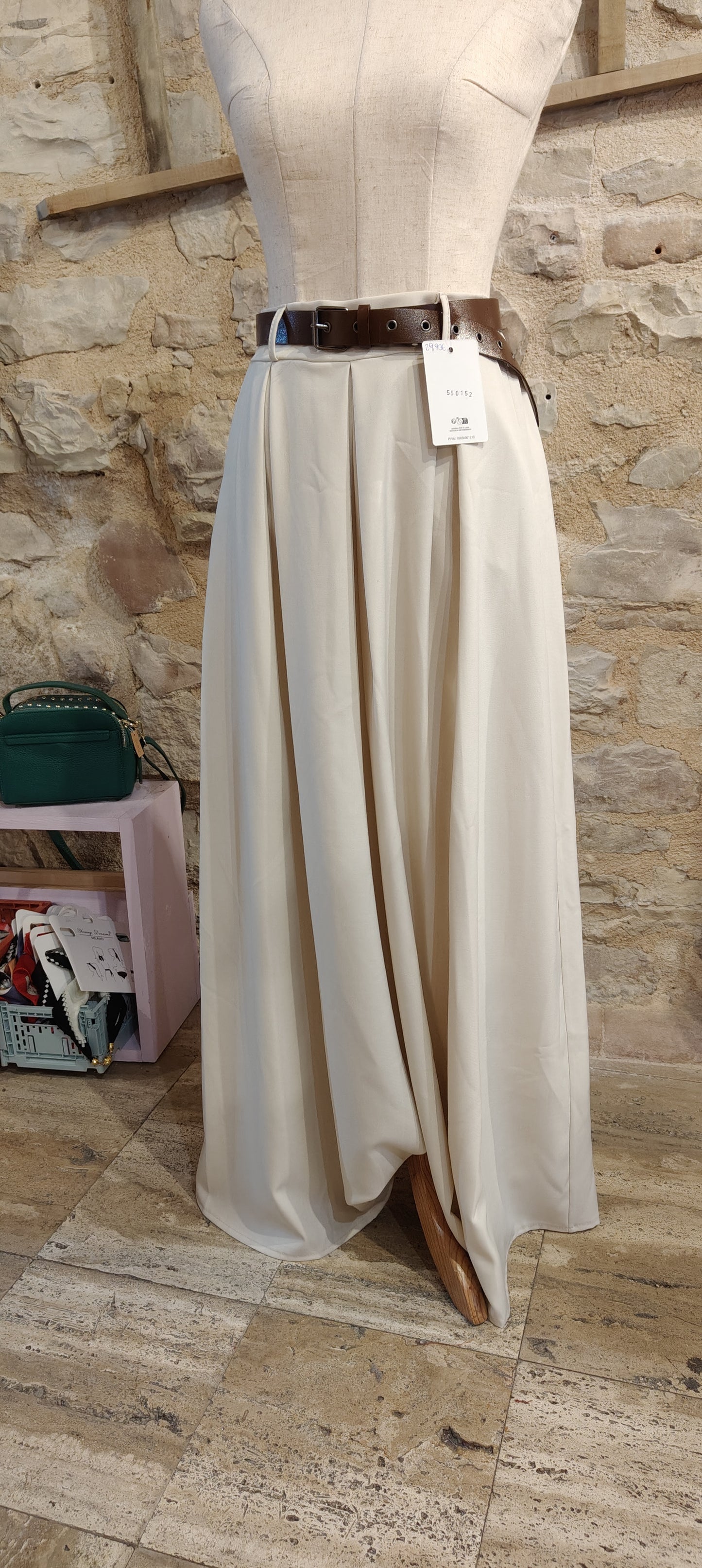 Panta palazzo beige