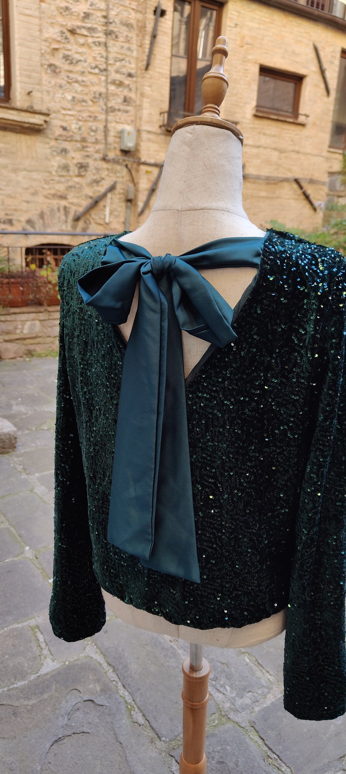 Maglia velluto verde