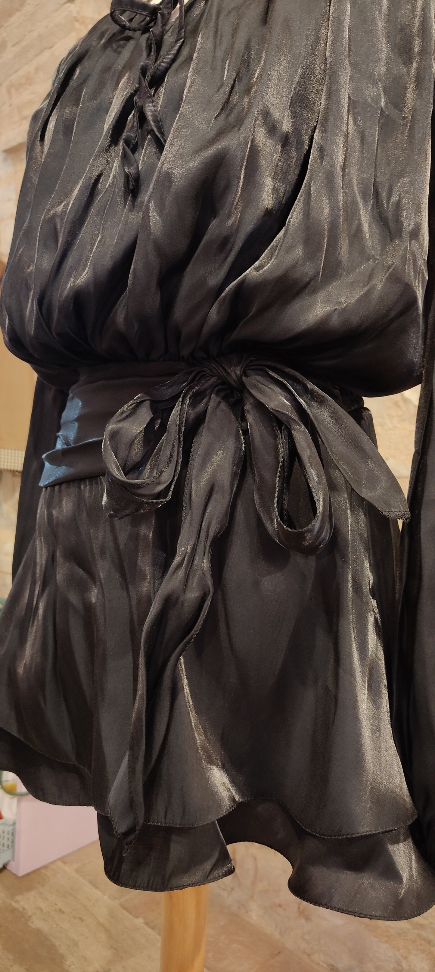 Miniabito organza nero