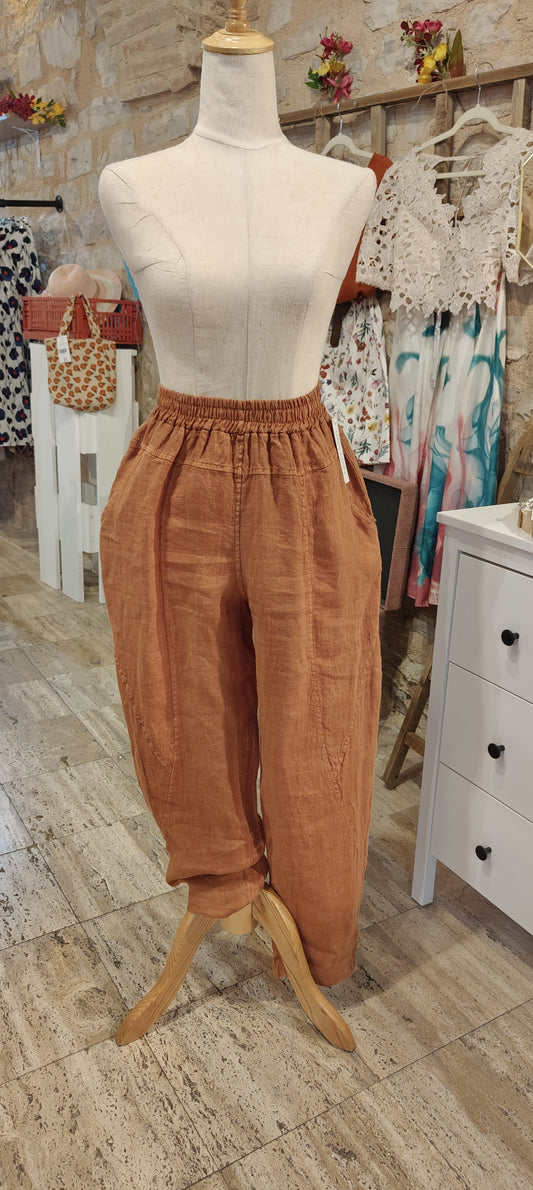 Pantaloni terracotta