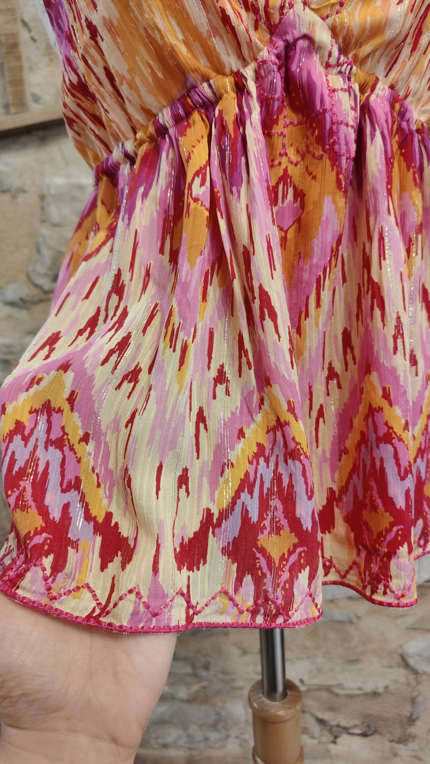 Top zig zag fucsia
