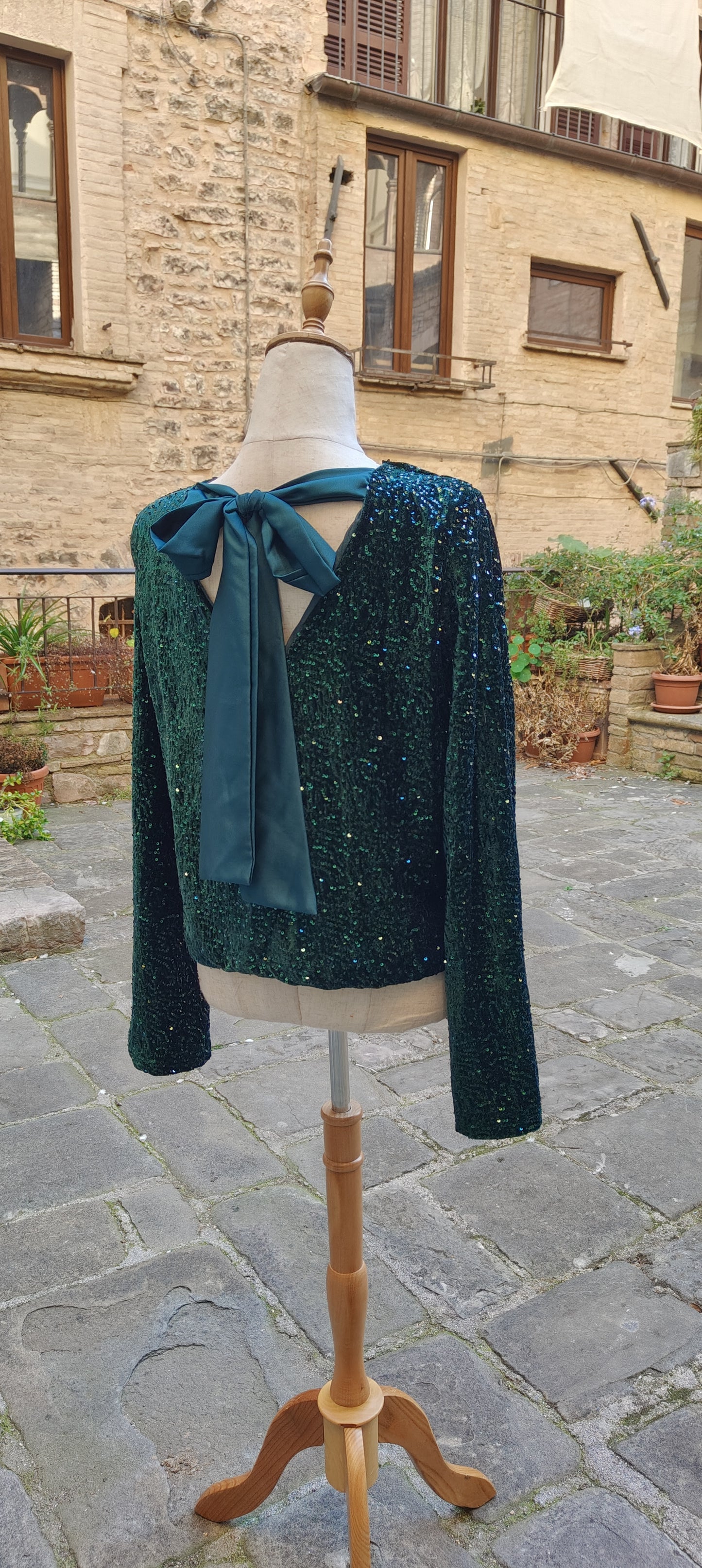 Maglia velluto verde