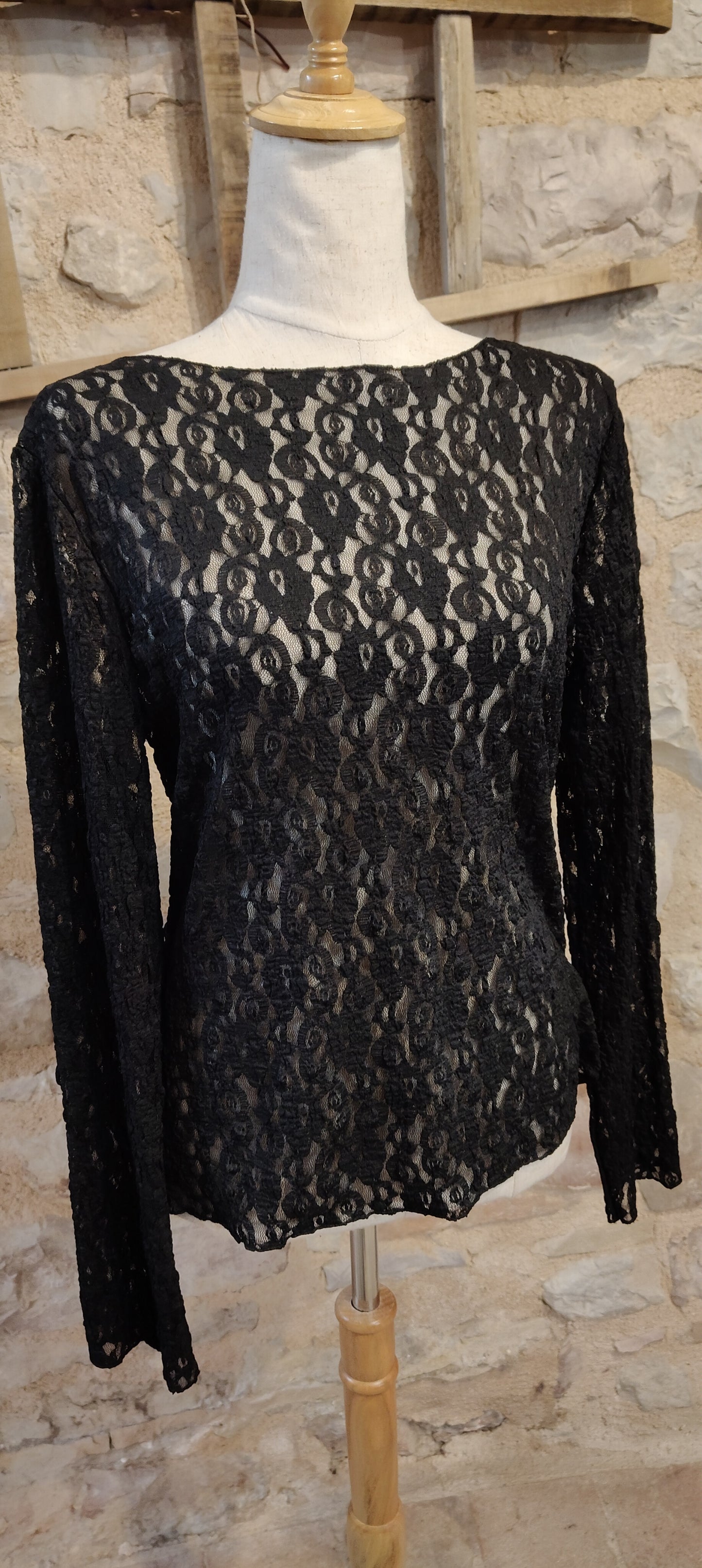 Maglia retina nera