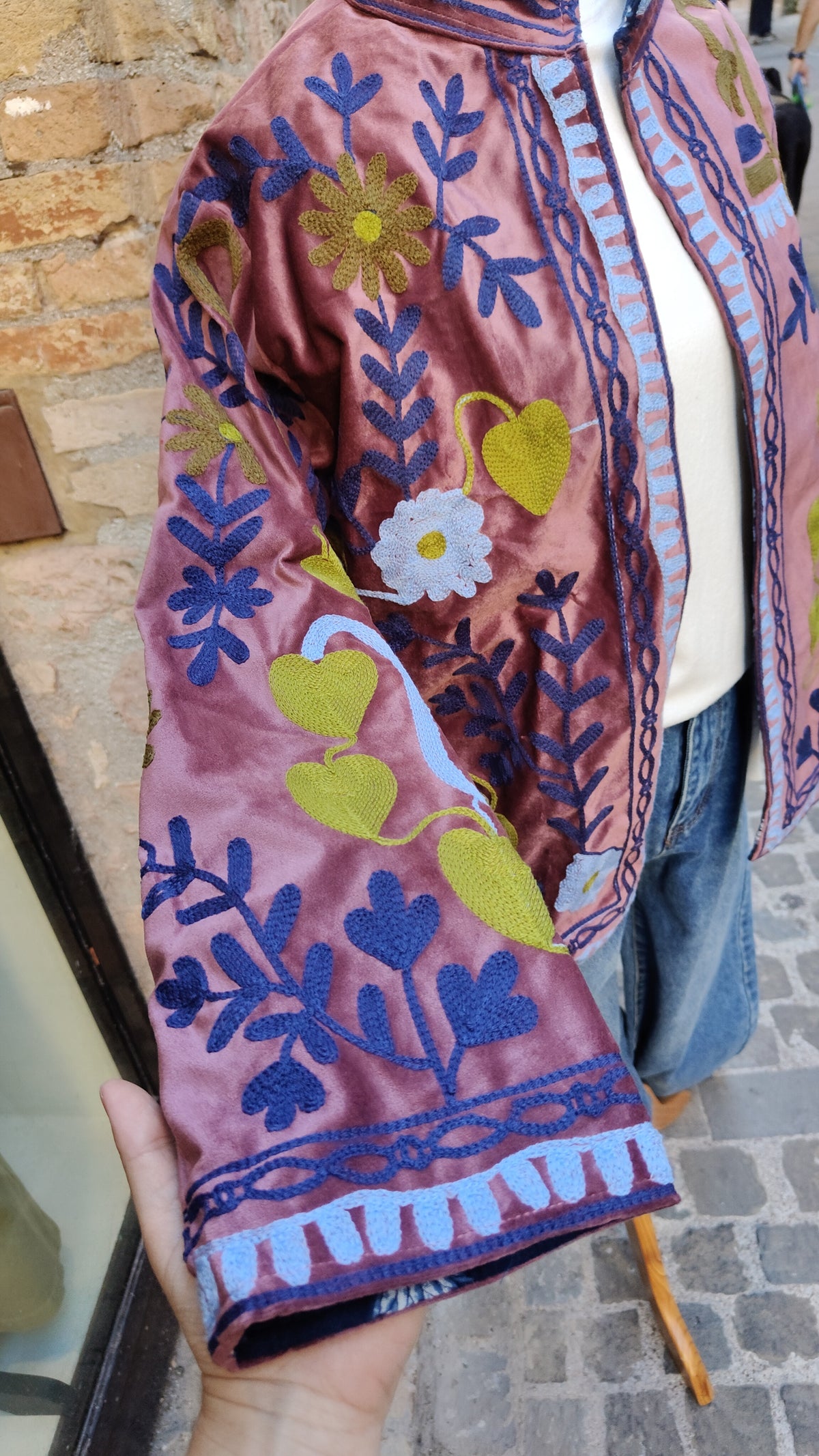 Kimono Suzani rosa antico