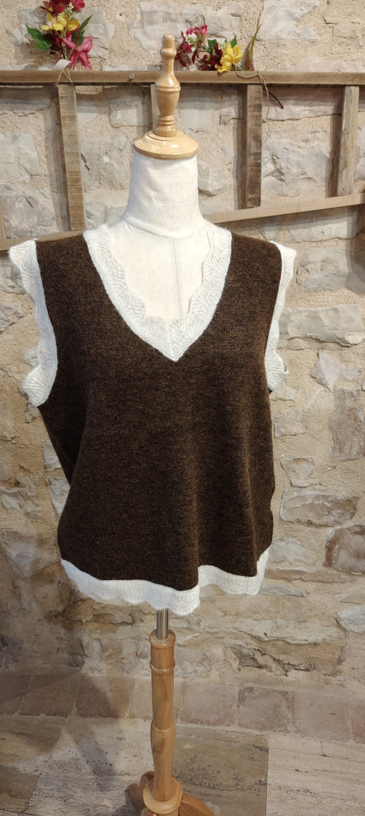 Gilet marrone