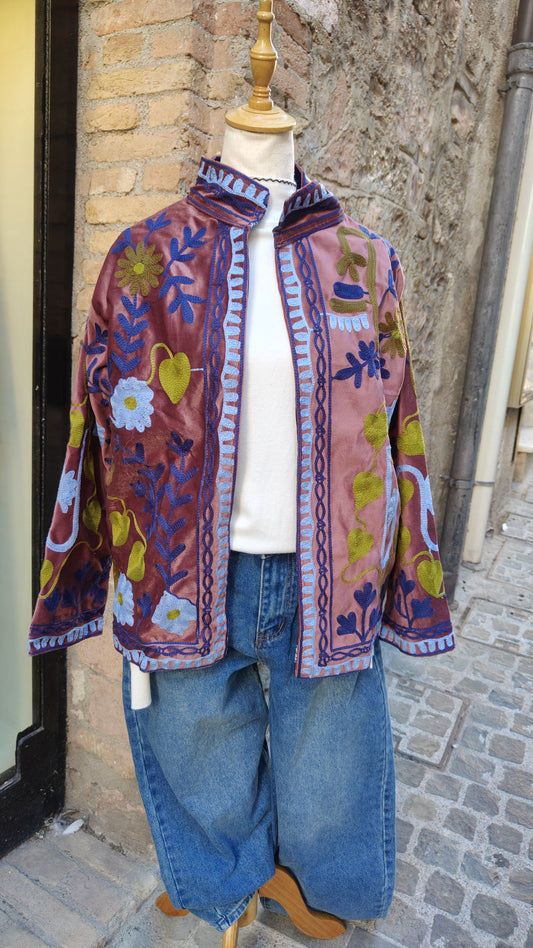 Kimono Suzani rosa antico