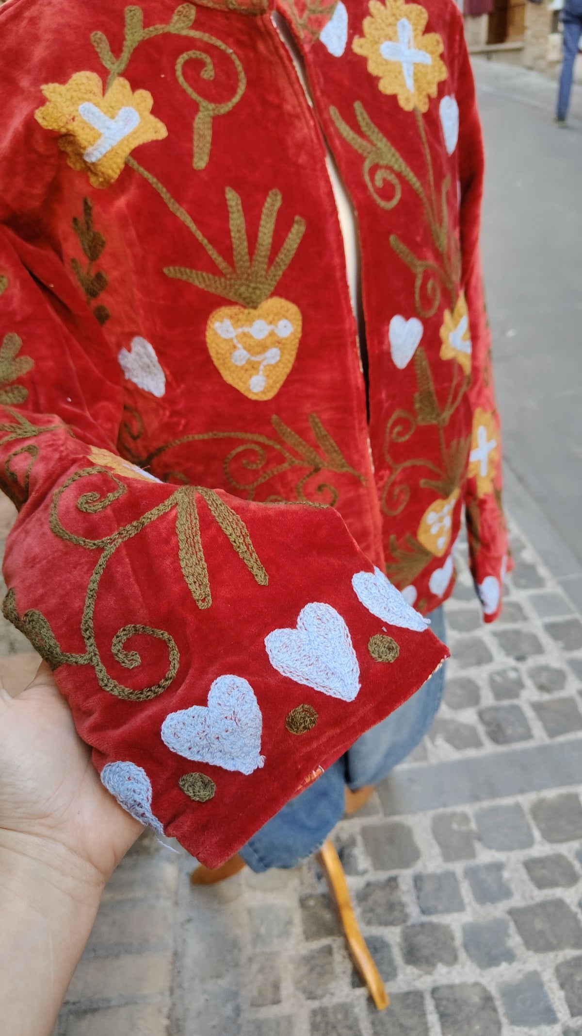 Kimono Suzani Rosso