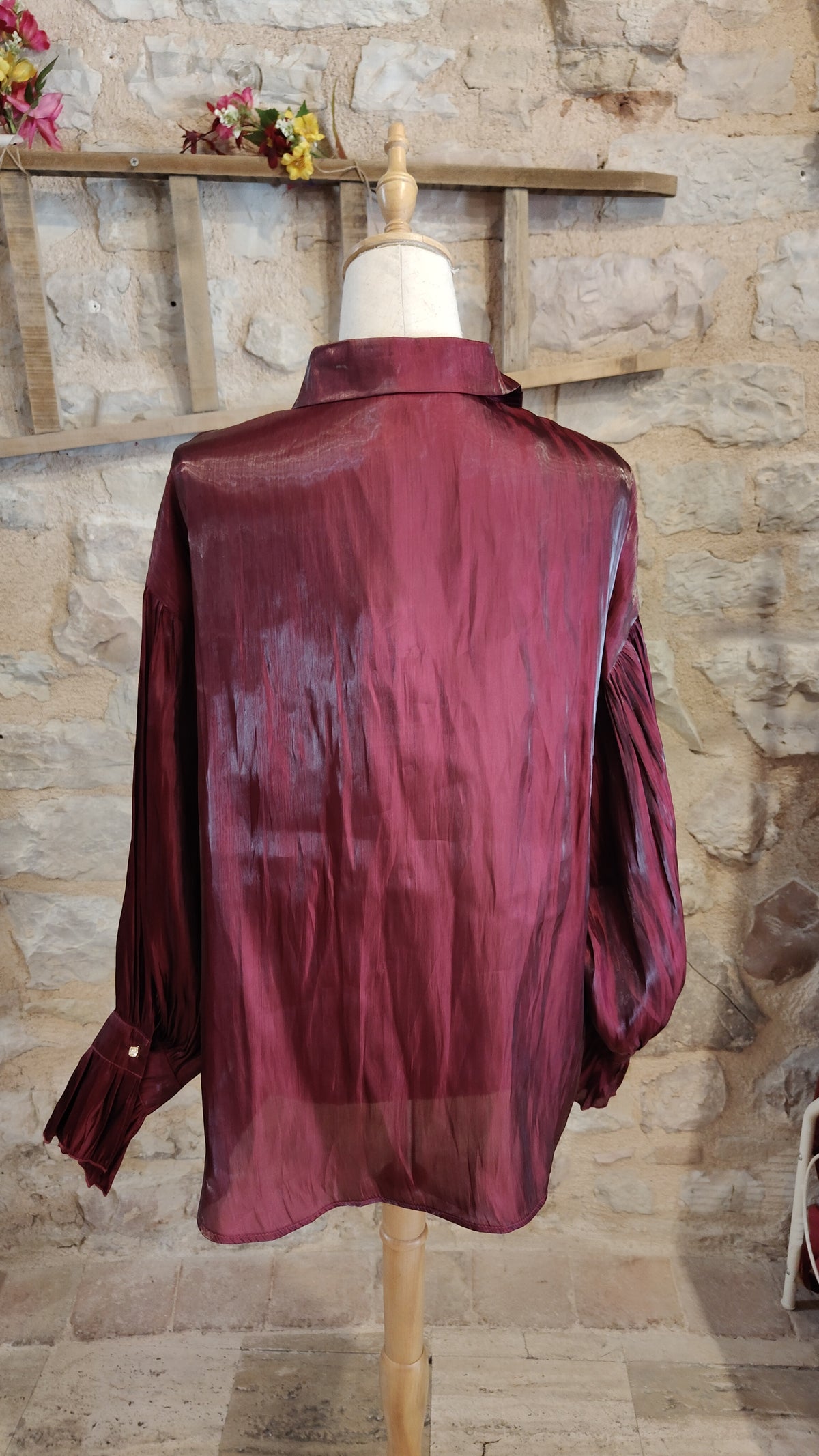 Camicia liquid prugna