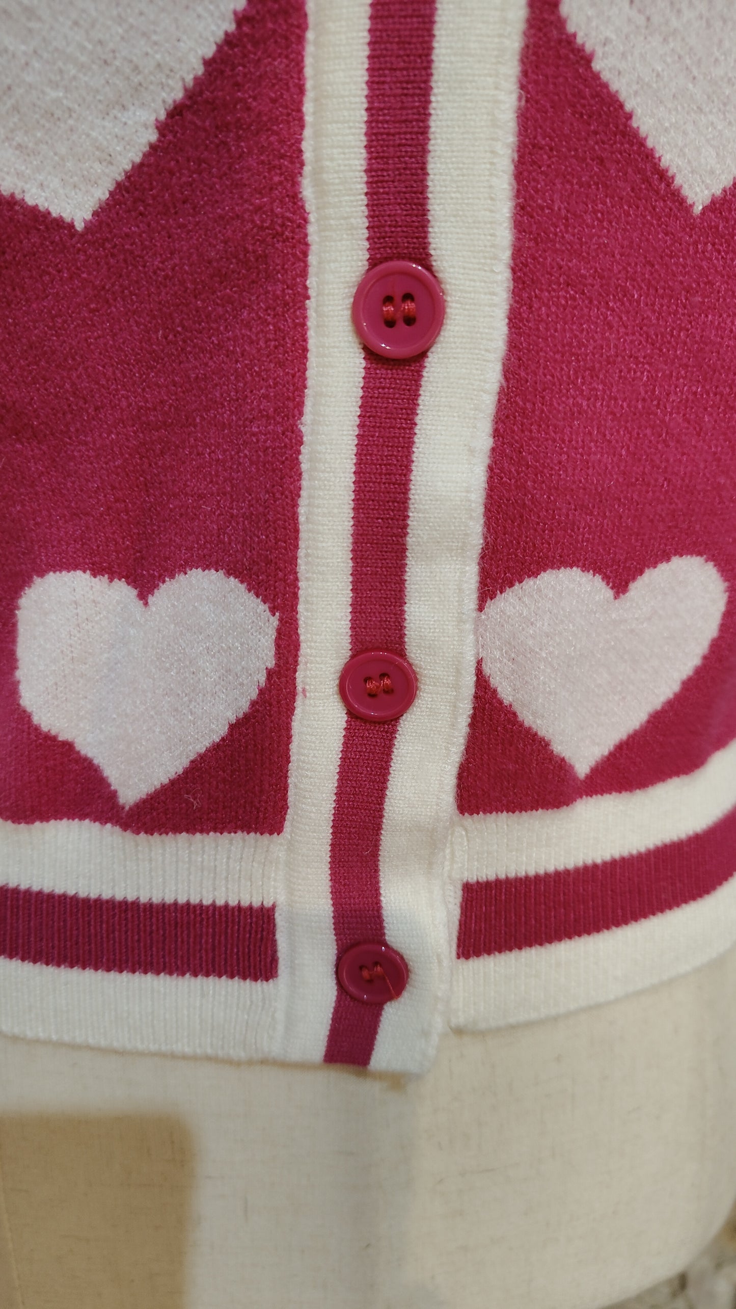 Cardigan leggero cuori