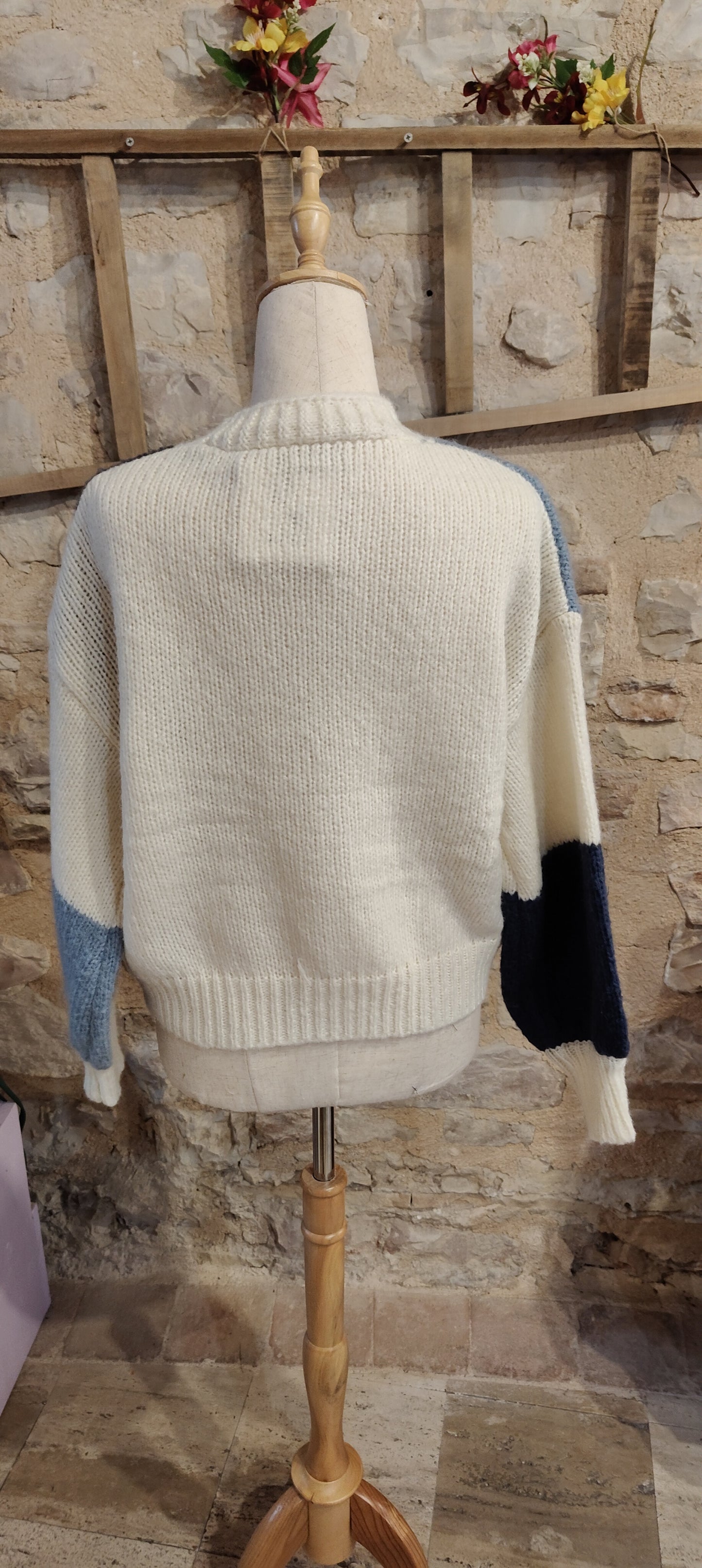 Cardigan cuoricini blu